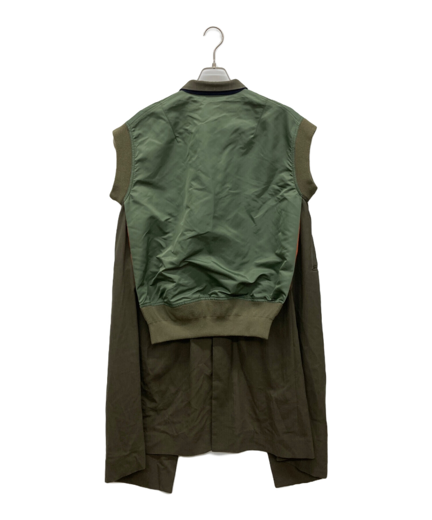 中古・古着通販】sacai (サカイ) Bomber Vest カーキ サイズ:1