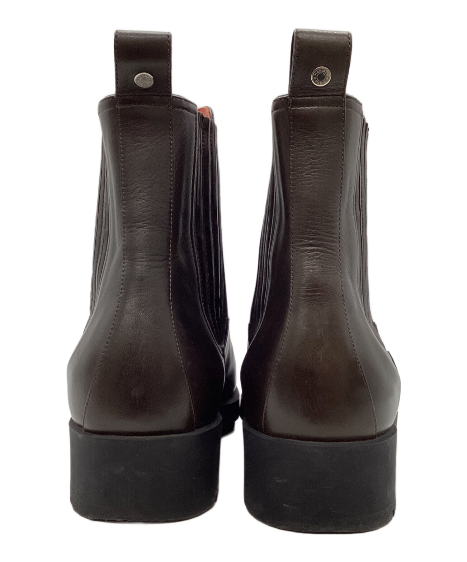 中古・古着通販】HERMES (エルメス) クロスレザーサイドゴアブーツ