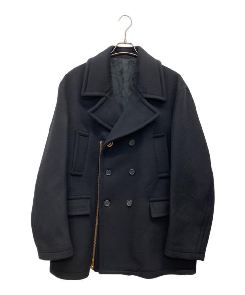 中古・古着通販】VERSACE (ヴェルサーチェ) Pコート ブラック サイズ