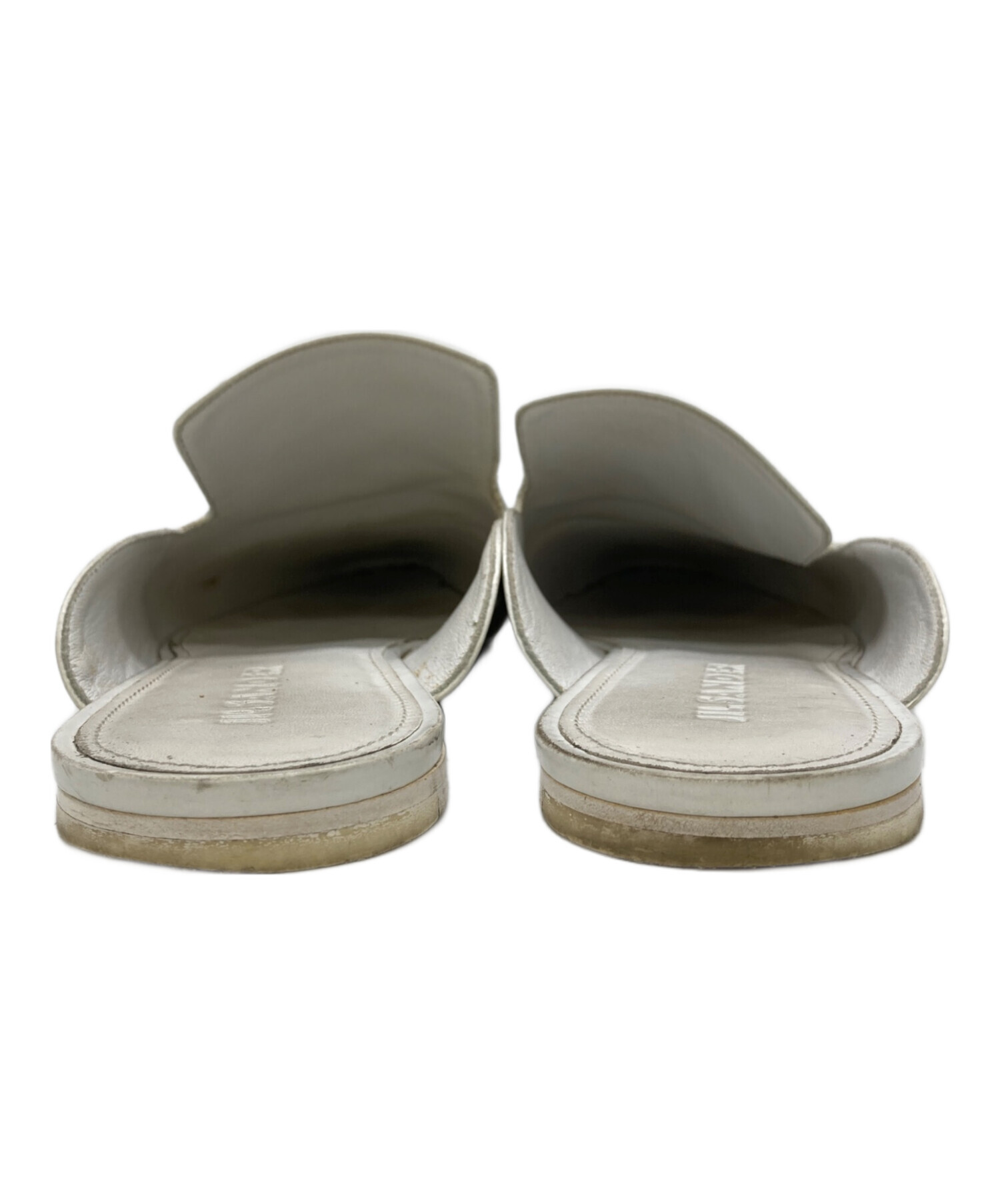 中古・古着通販】JIL SANDER (ジルサンダー) ミュール ホワイト サイズ 