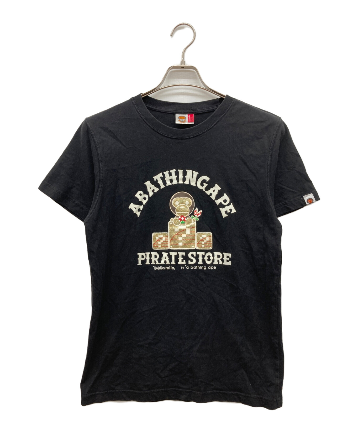 A BATHING APE 初期タグ　Tシャツラメプリント 90s サイズ M 激レア】A BATHING APE 初期タグ Tシャツ ラメプリント 90s サイズXL