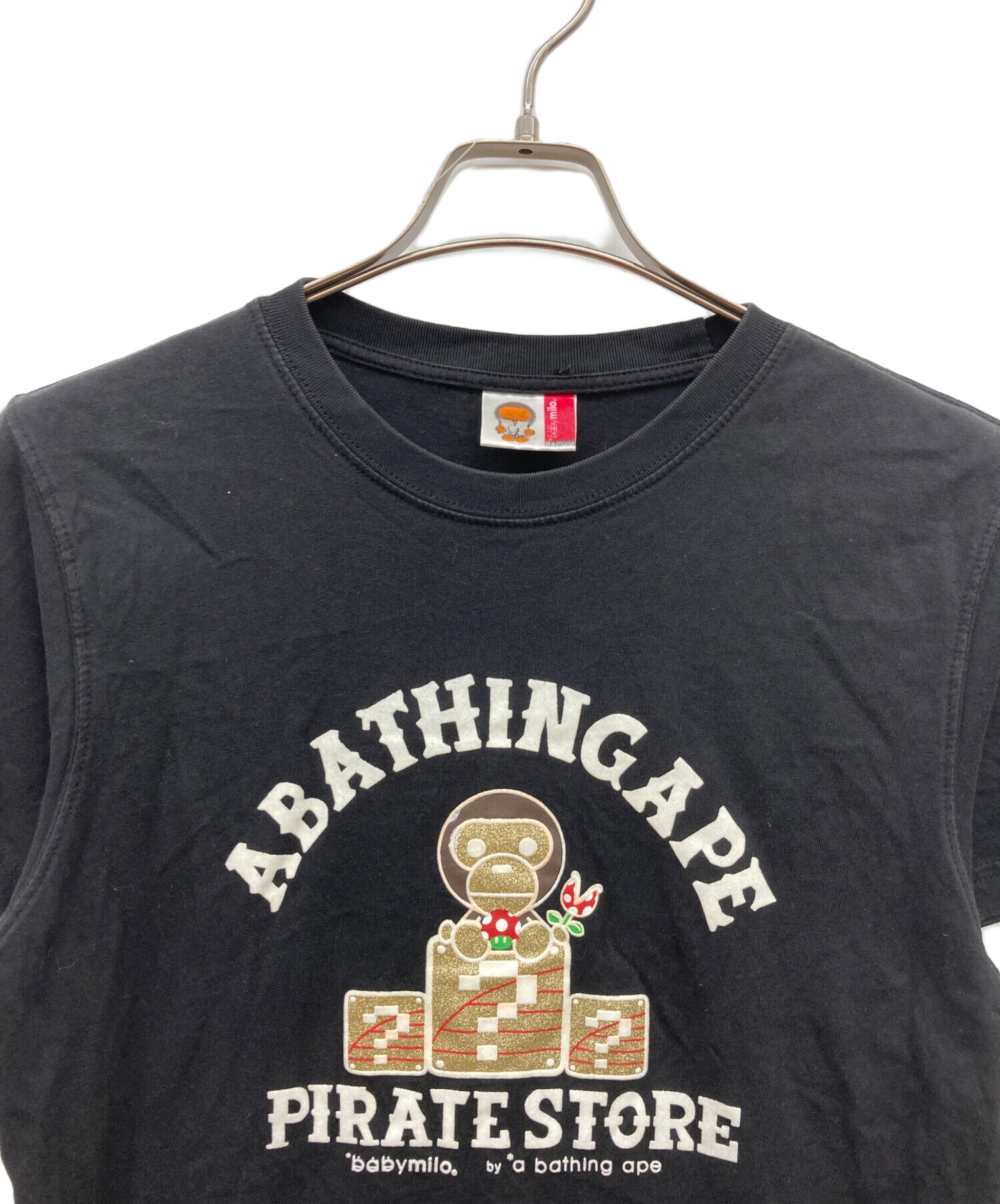 A BATHING APE 初期タグ　Tシャツラメプリント 90s サイズ M 激レア】A BATHING APE 初期タグ Tシャツ ラメプリント 90s サイズXL