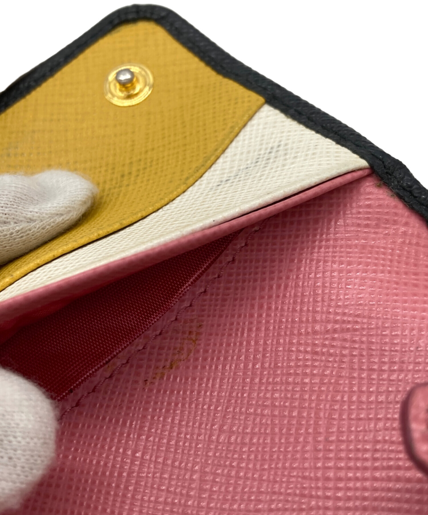 新品未使用　PRADA プラダ　サフィアーノ　バイカラー 中古・古着通販】PRADA (プラダ) バイカラーサフィアーノロング