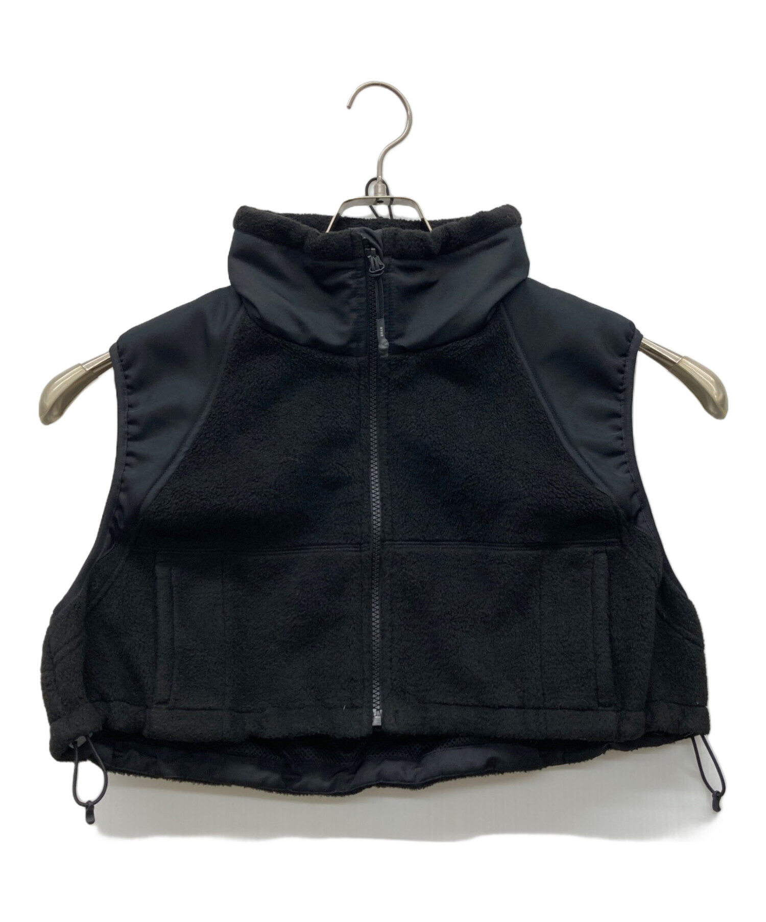 中古・古着通販】HYKE (ハイク) FLEECE CROPPED VEST ブラック サイズ