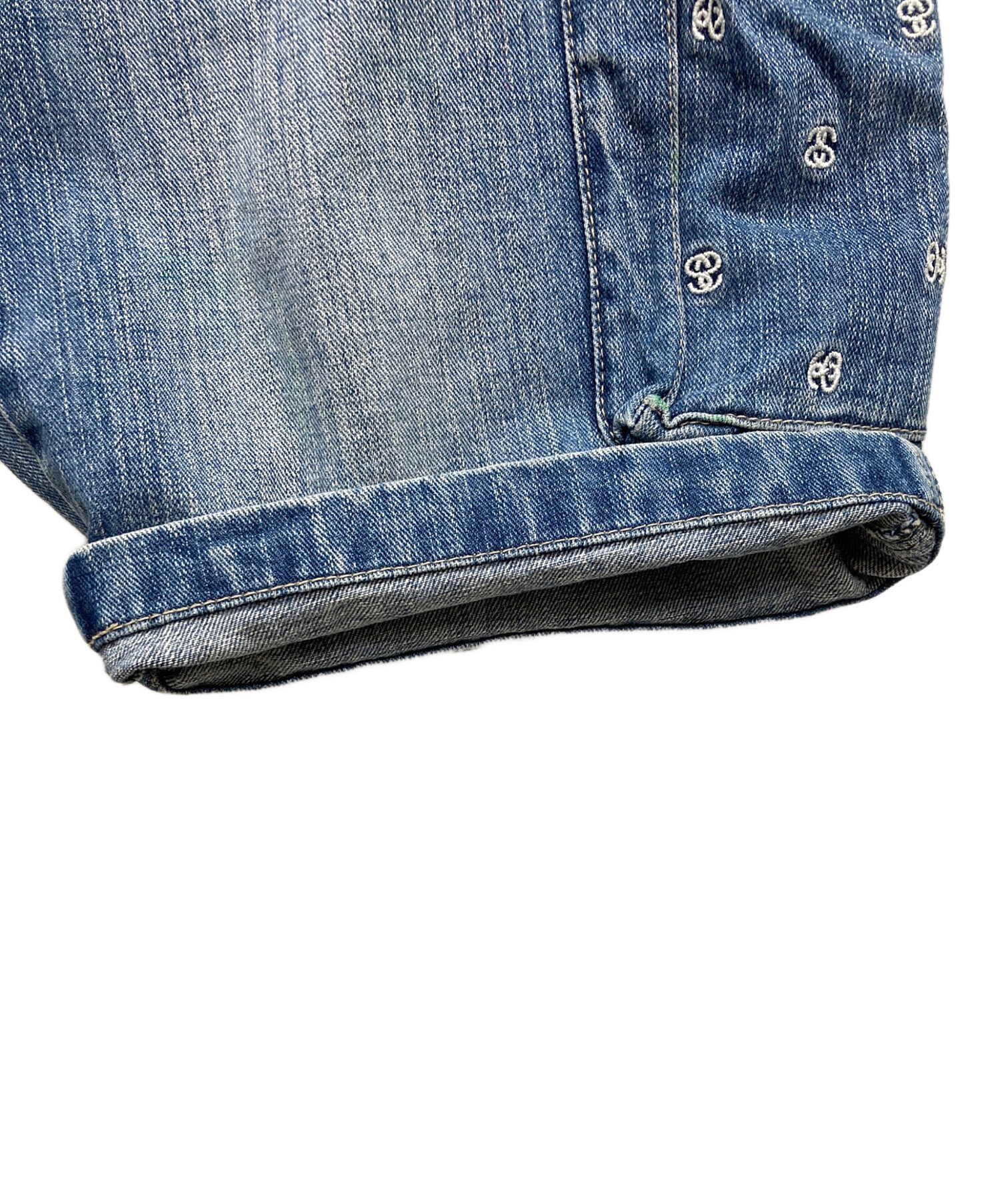 中古・古着通販】stussy (ステューシー) ハーフデニムカーゴパンツ