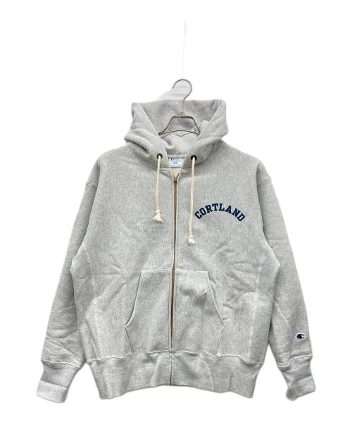 90sUSAチャンピオンリバースウェイブ霜降りグレーパーカーX-LARGEサイズ Champion（チャンピオン） XL/古着 長袖 リバースウィーブ パーカー