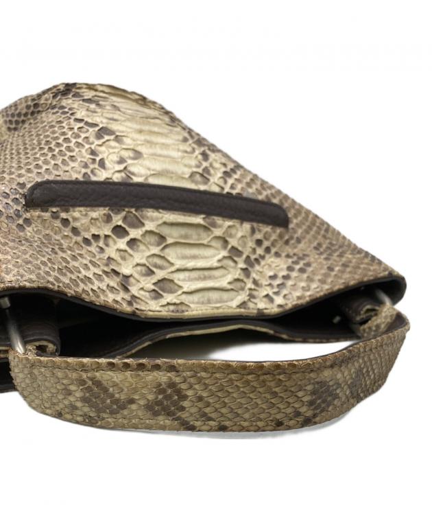 中古・古着通販】SUN REMY (サン レミ) パイソンスキンバッグ ベージュ