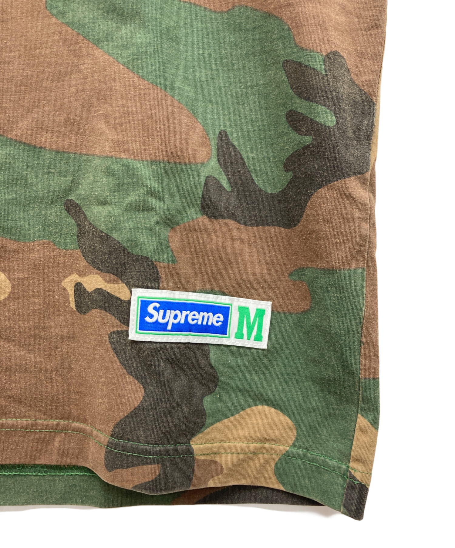【中古】シュプリーム Supreme 迷彩メッシュTシャツ 中古・古着通販】SUPREME (シュプリーム) 迷彩柄Tシャツ 18SS グリーン
