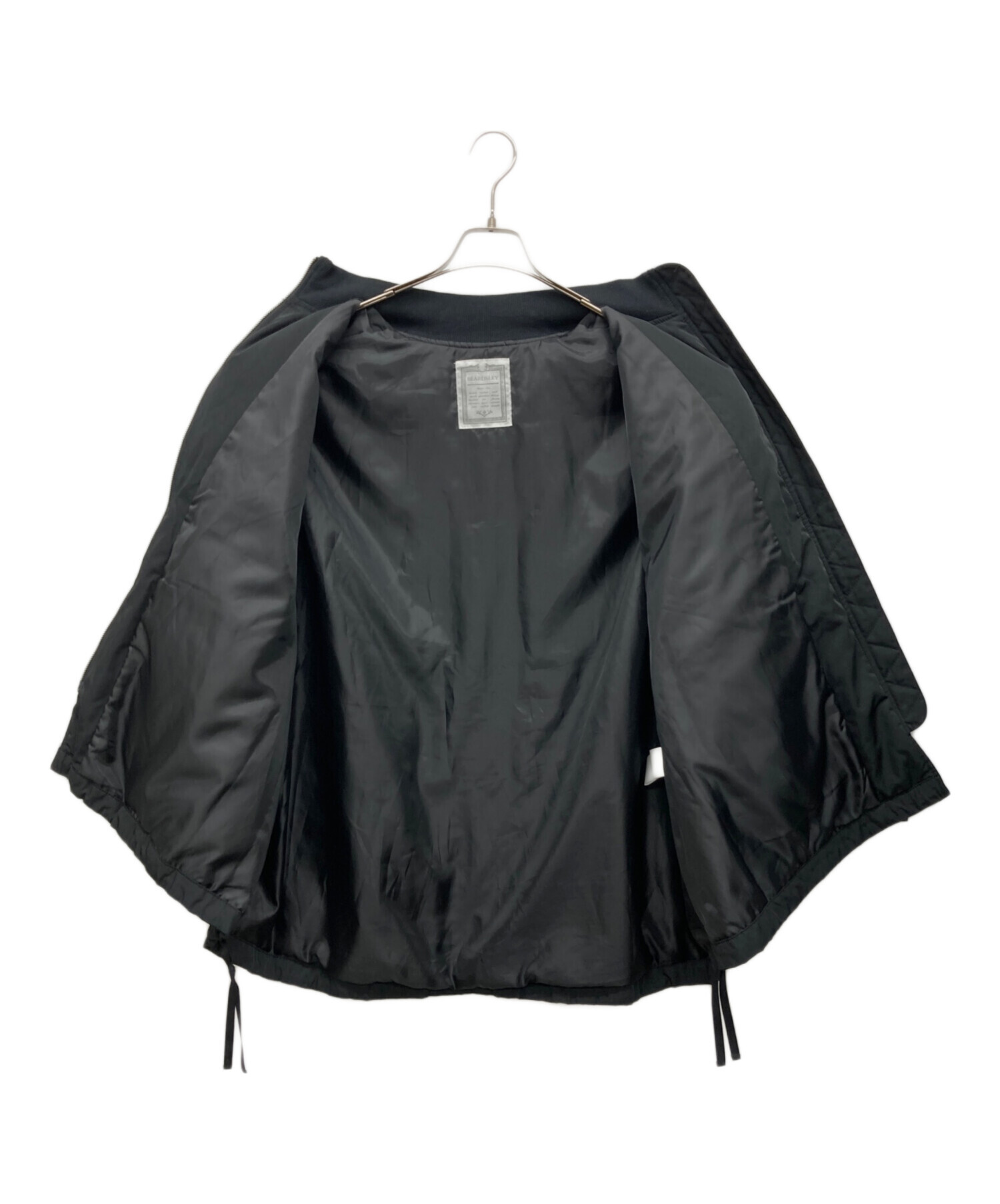 中古・古着通販】BEARDSLEY (ビアズリー) フレアMA-1ブルゾン ブラック