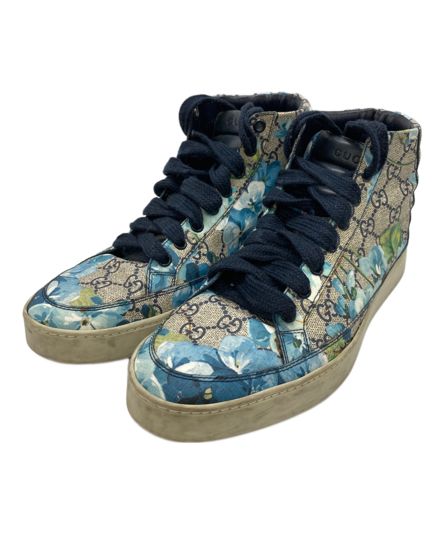 中古・古着通販】GUCCI (グッチ) GG柄ハイカットスニーカー ベージュ 