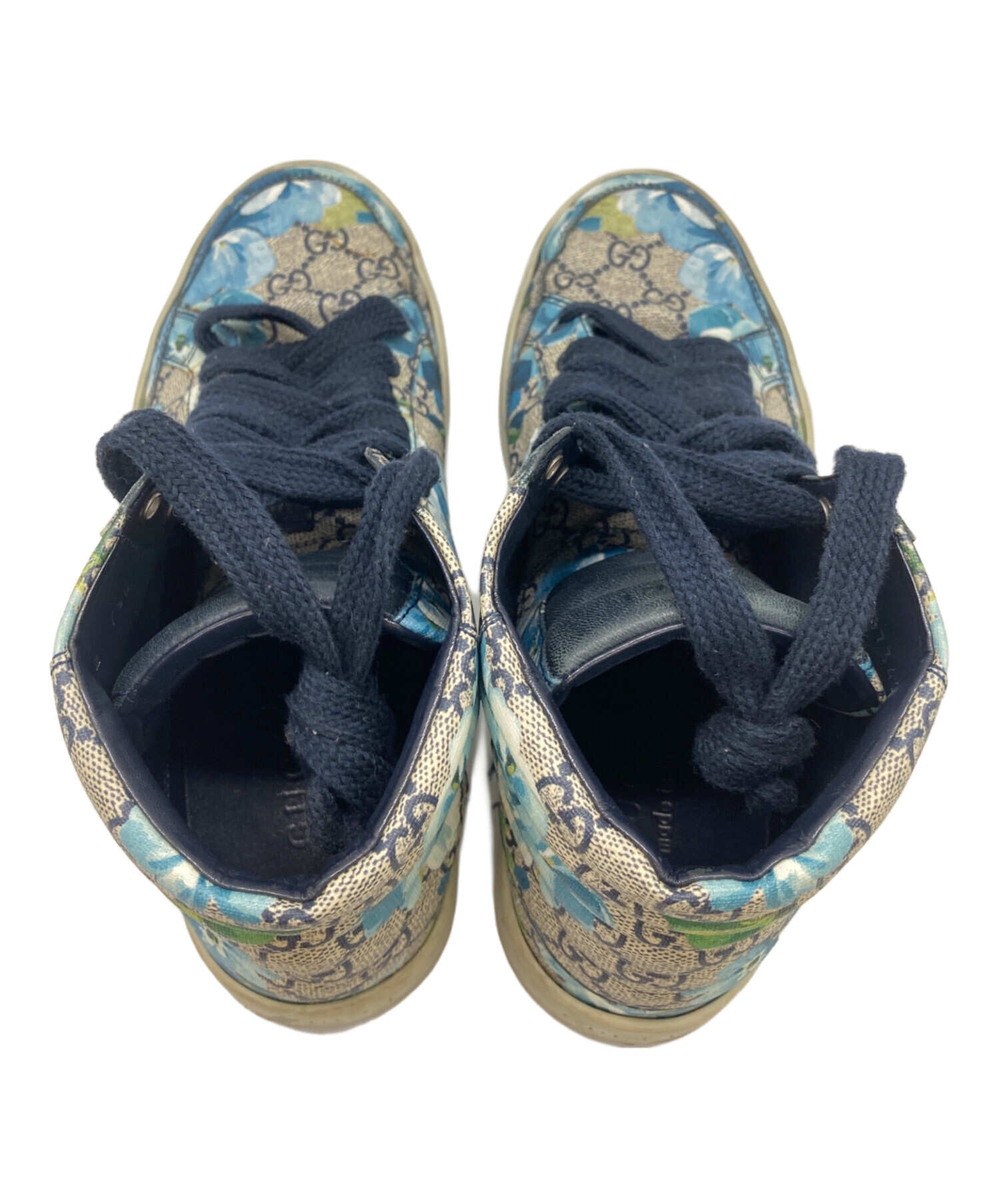 中古・古着通販】GUCCI (グッチ) GG柄ハイカットスニーカー ベージュ 