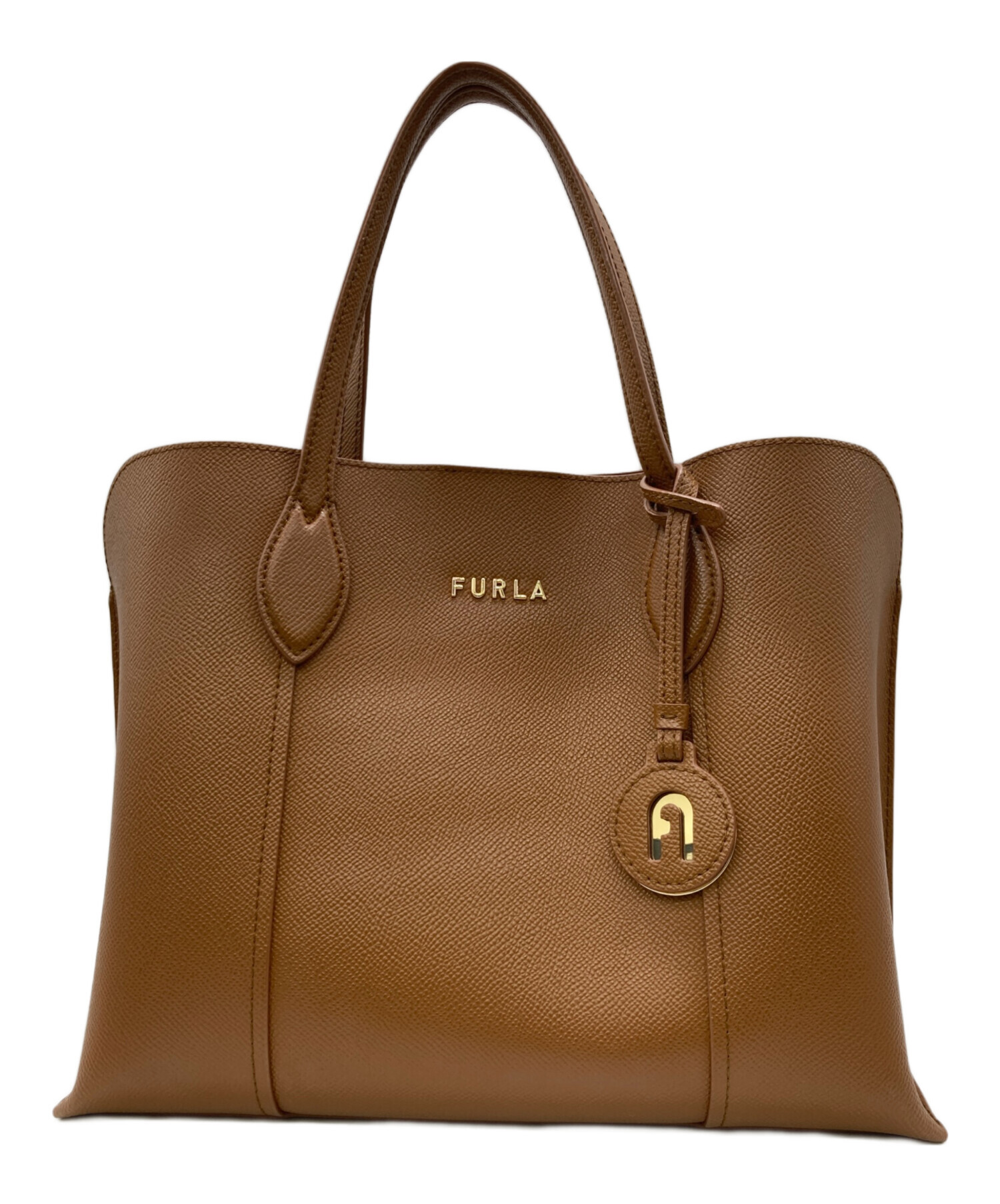 中古・古着通販】FURLA (フルラ) VITTORIA M TOTE ブラウン｜ブランド 