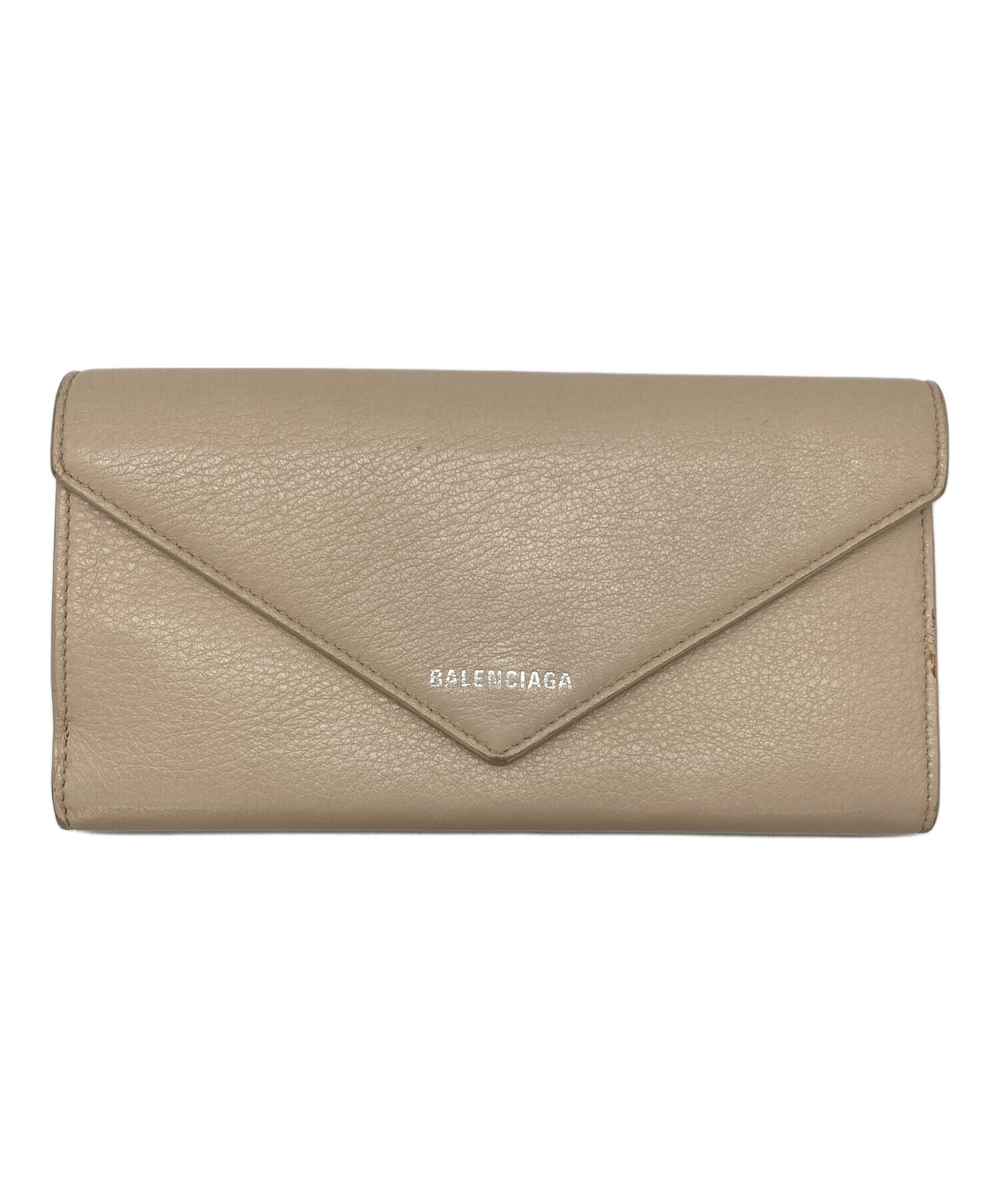 中古・古着通販】BALENCIAGA (バレンシアガ) 2つ折り長財布 ベージュ