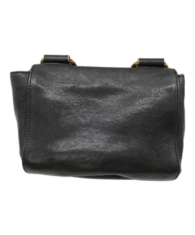 【美品】クロエ エルシー チェーンショルダーバッグ 黒 Chloe 保証カード付 中古・古着通販】Chloe (クロエ) エルシーチェーンショルダーバッグ