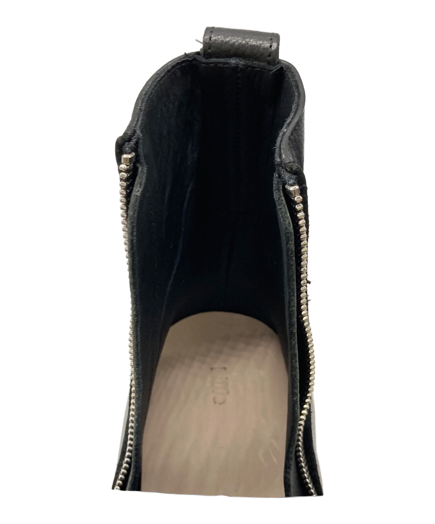 中古・古着通販】Llife (ライフ) SLIGHT SQUARE ZIP BOOTS ブラック 
