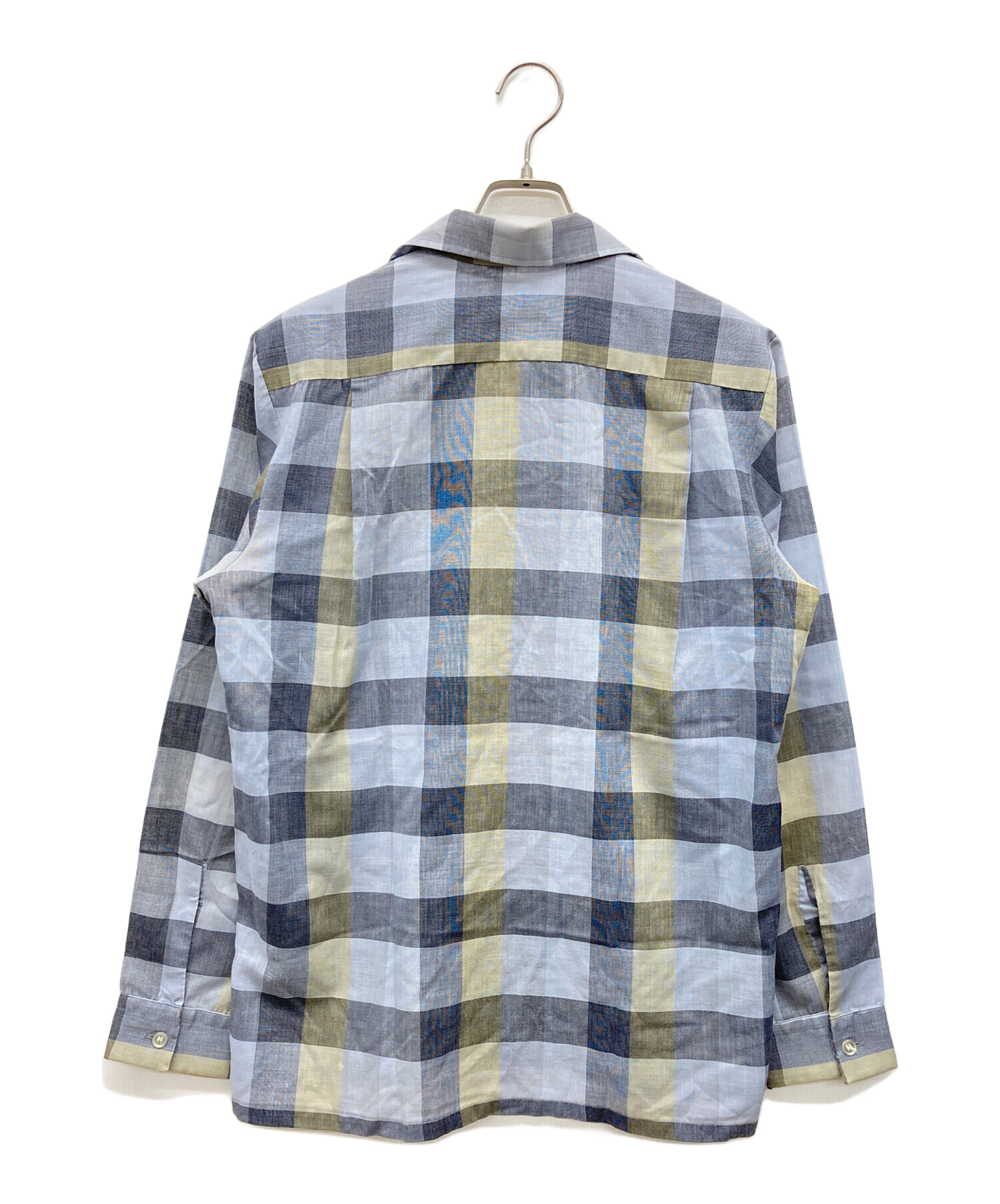 60s Donegal 開襟ブロックチェックシャツ Lサイズ 中古・古着通販】Donegal (ドネガル) 60s 開襟シャツ マルチカラー