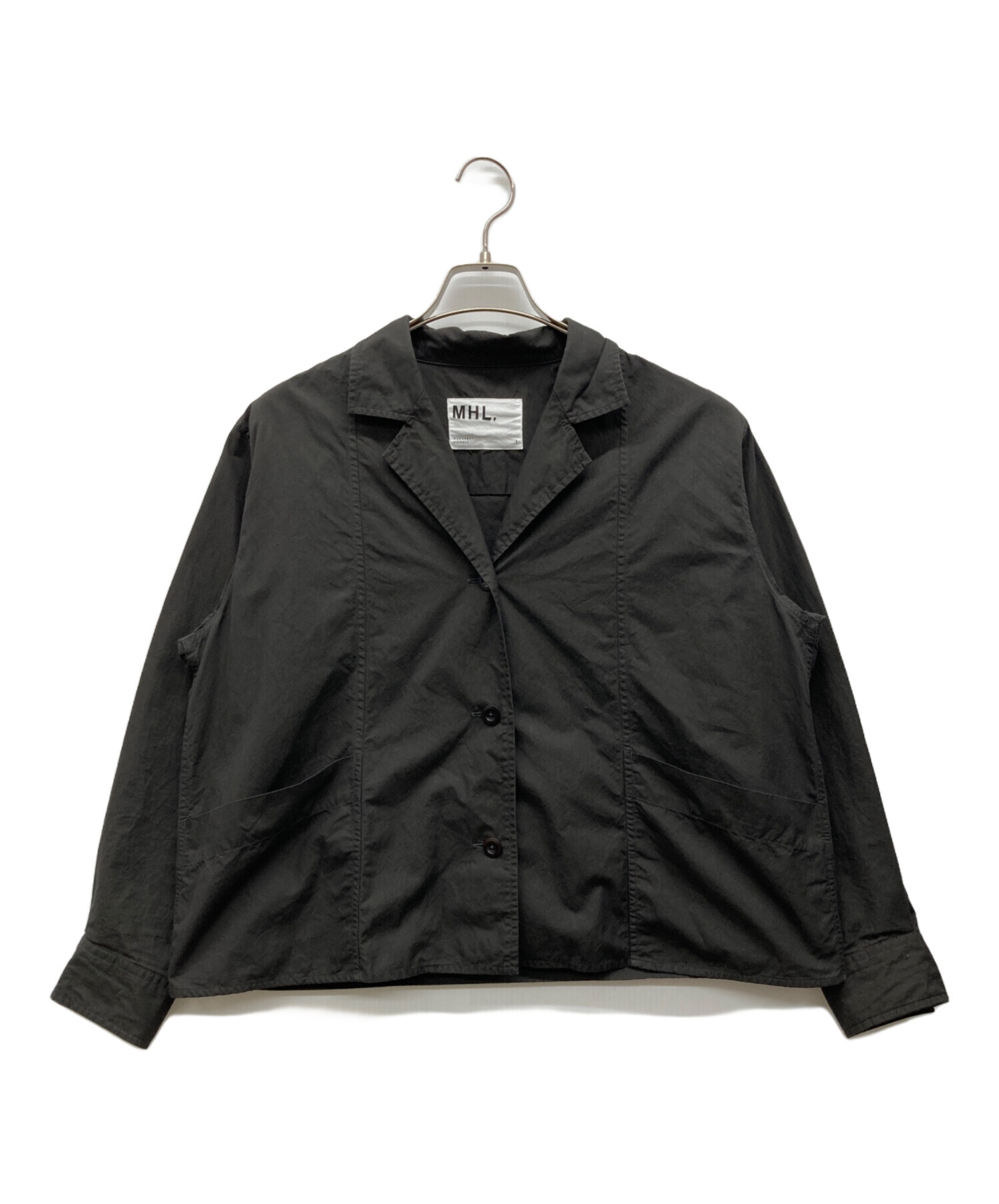 中古・古着通販】MHL (エムエイチエル) シャツジャケット ブラック  