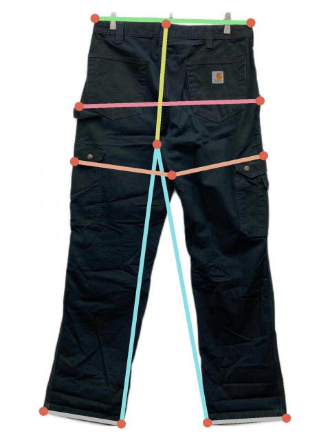 Carhartt カーゴパンツ 34 x 32 中古・古着通販】CarHartt (カーハート) カーゴパンツ ブラック サイズ