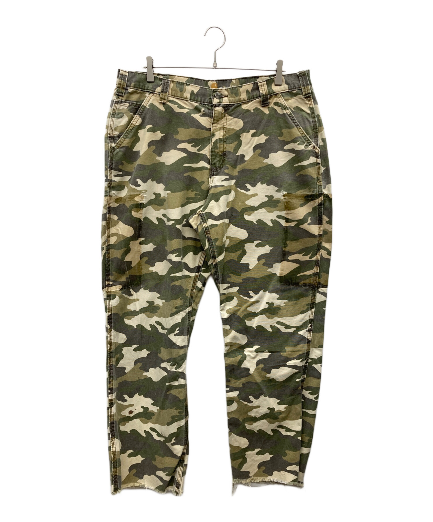 中古・古着通販】CarHartt (カーハート) カットオフカモ柄カーゴパンツ
