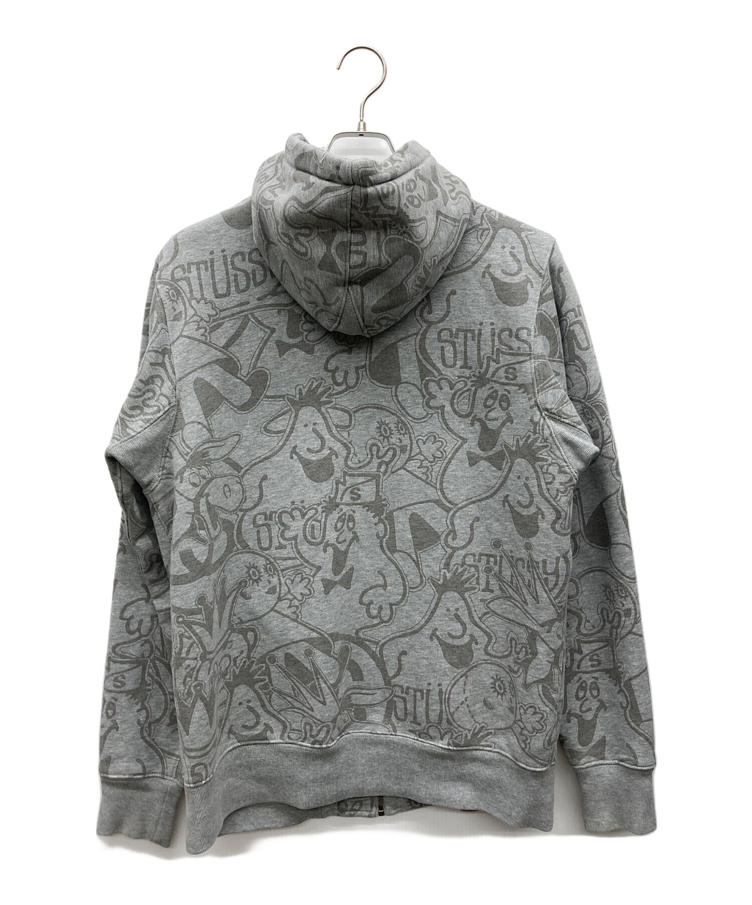 STUSSY パーカー Lサイズ 古着 中古・古着通販】stussy (ステューシー) 刺繍ロゴ パーカー ブラック