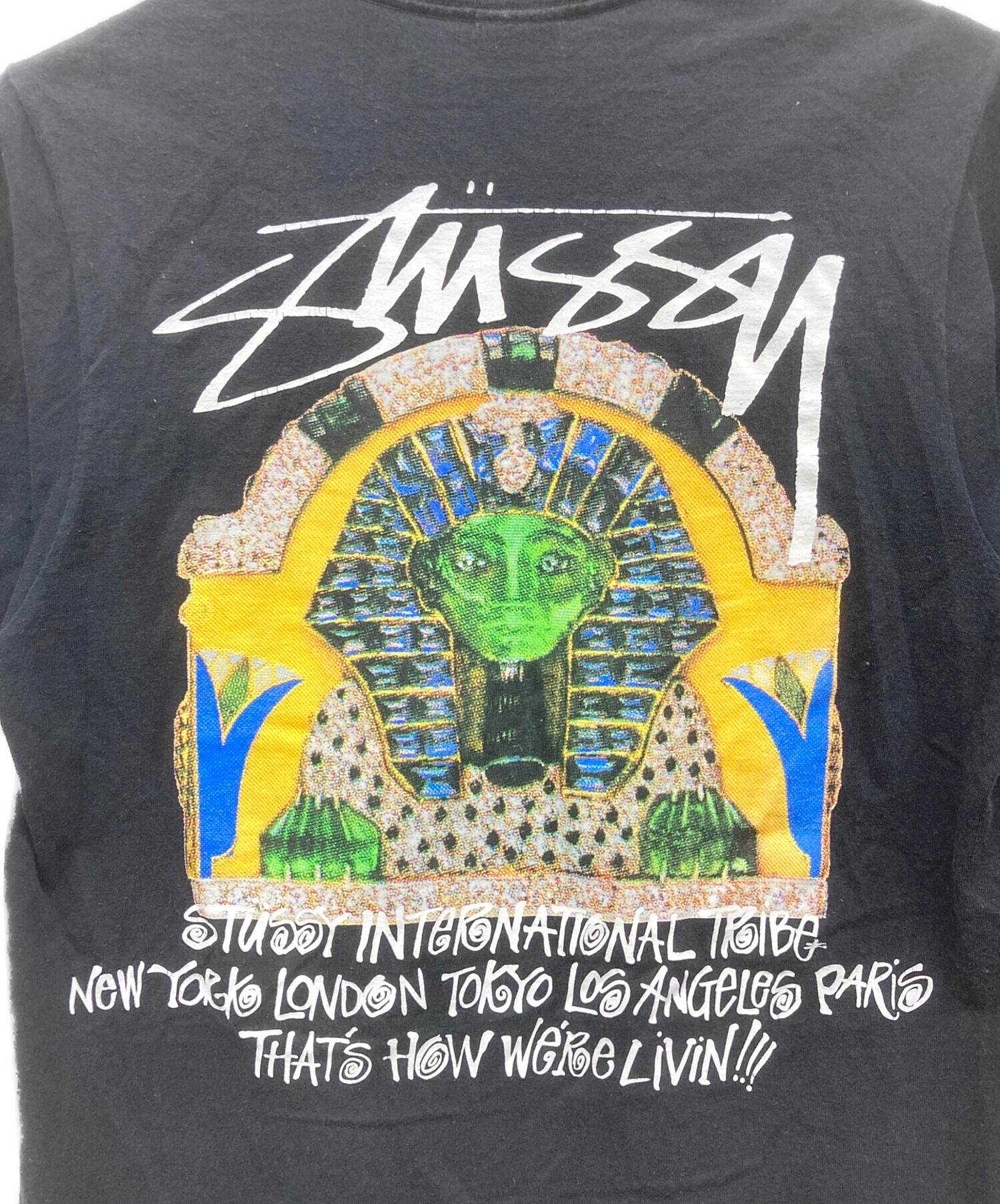 値下げ済みです。stussy フラッグ ☆非売品☆ 中古・古着通販】stussy (ステューシー) SPHINX TEE ブラック サイズ:S