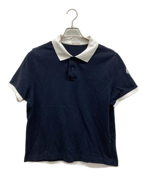 国内正規品 モンクレール MONCLER MAGLIA POLO MANICA CORTA フリル襟 カノコポロシャツ XS/ネイビー◇【2400013942997】 中古・古着通販】MONCLER (モンクレール) Maglia polo Manica corta