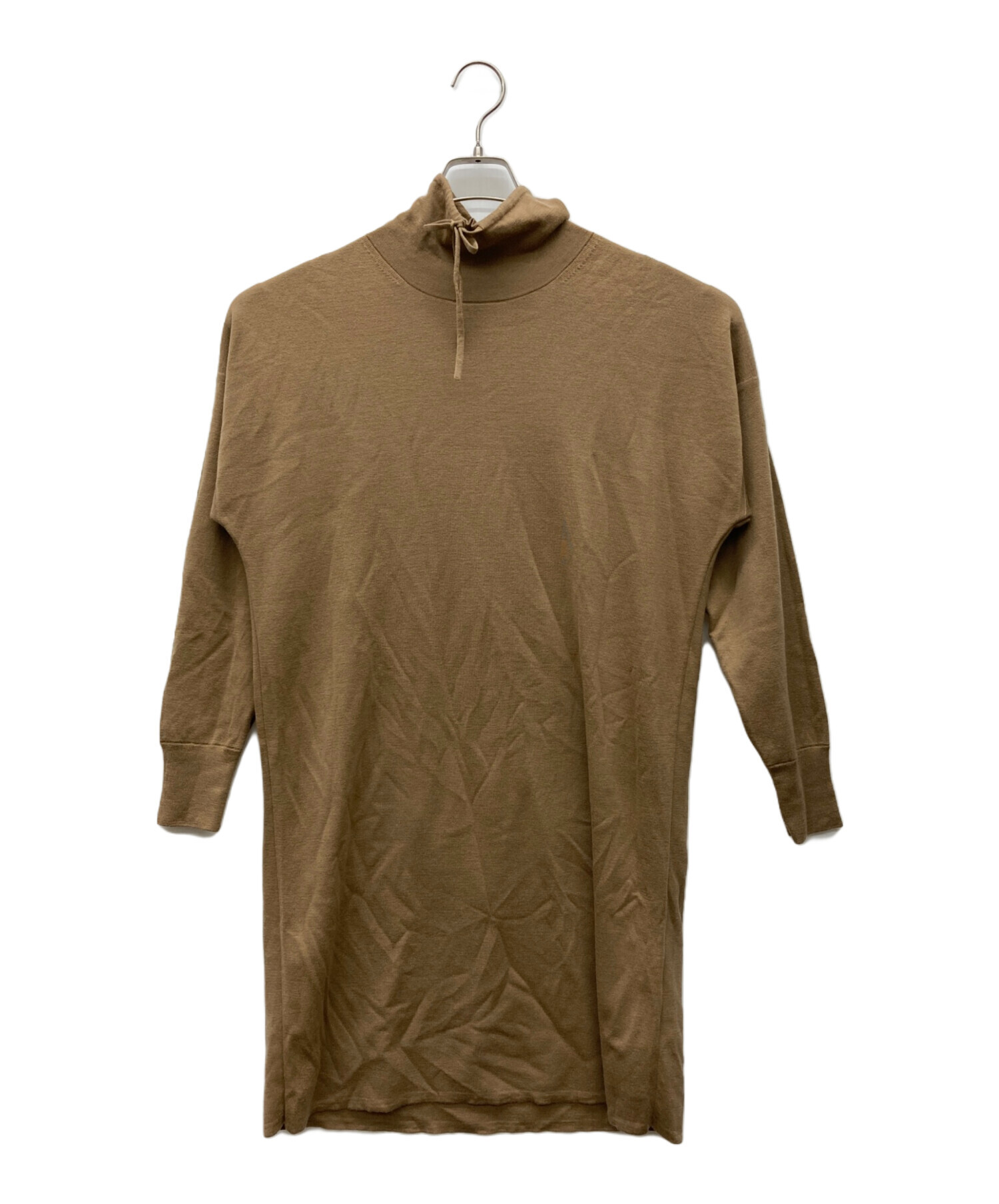 中古・古着通販】MaxMara (マックスマーラ) 長袖ワンピース ブラウン