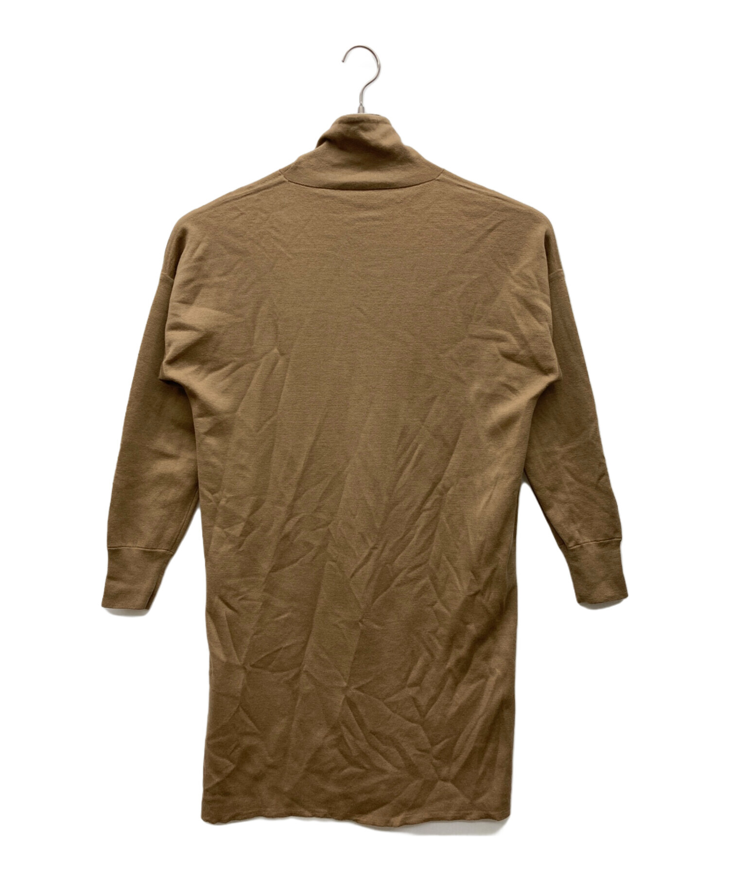 中古・古着通販】MaxMara (マックスマーラ) 長袖ワンピース ブラウン 