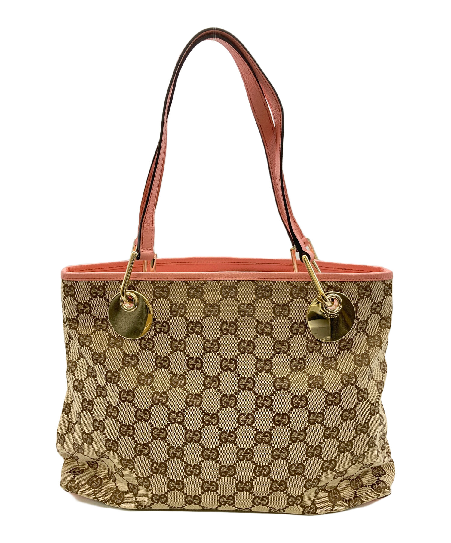 GUCCI / ハンドバッグ_エクリプス_GGキャンバス/キャンバス/BRW 中古・古着通販】GUCCI (グッチ) GGキャンバス エクリプス ピンク