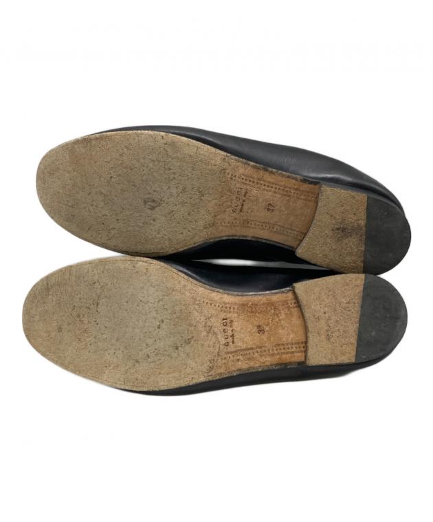 値下げ！GUCCI ヨルダーンローファー未使用 37サイズ 中古・古着通販】GUCCI (グッチ) ヨルダーンホースビットローファー