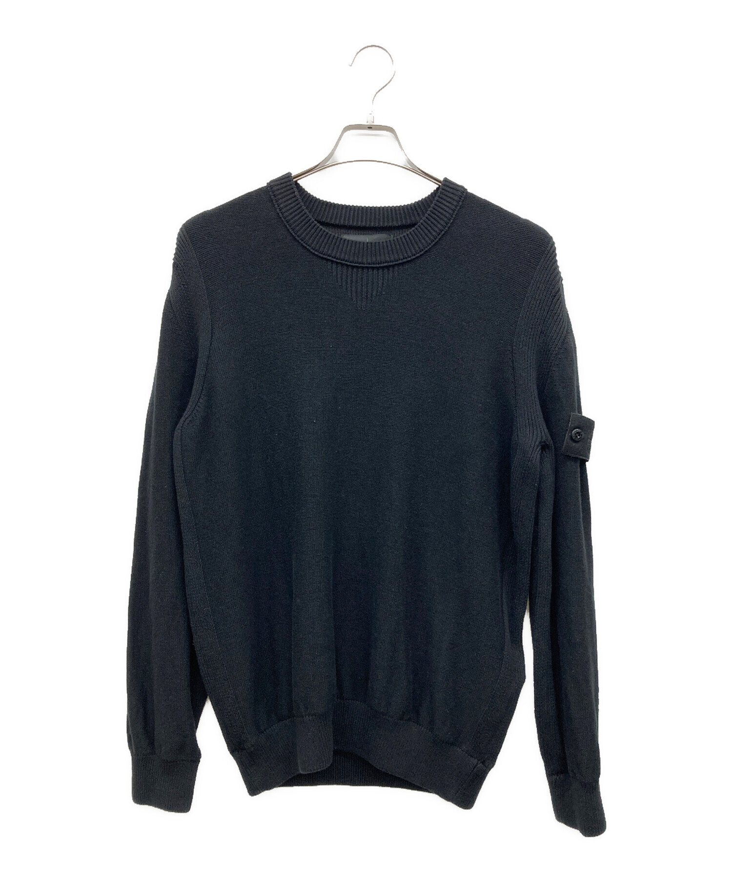 ストーンアイランド　ニット　GHOST L ブラック 中古・古着通販】STONE ISLAND (ストーンアイランド) Ghost Cotton