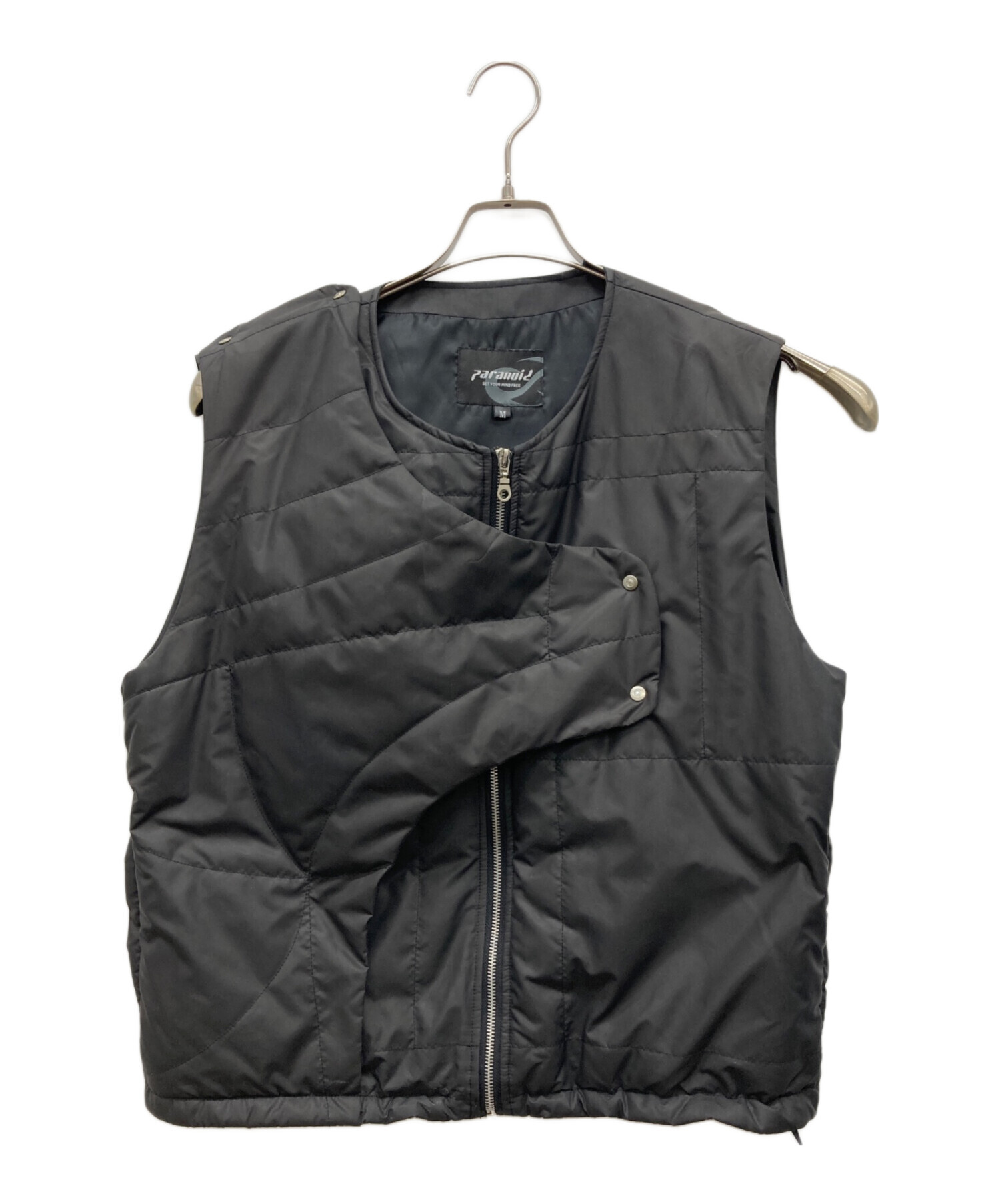 中古・古着通販】PARANOID (パラノイド) 中綿ナイロンベスト ブラック 