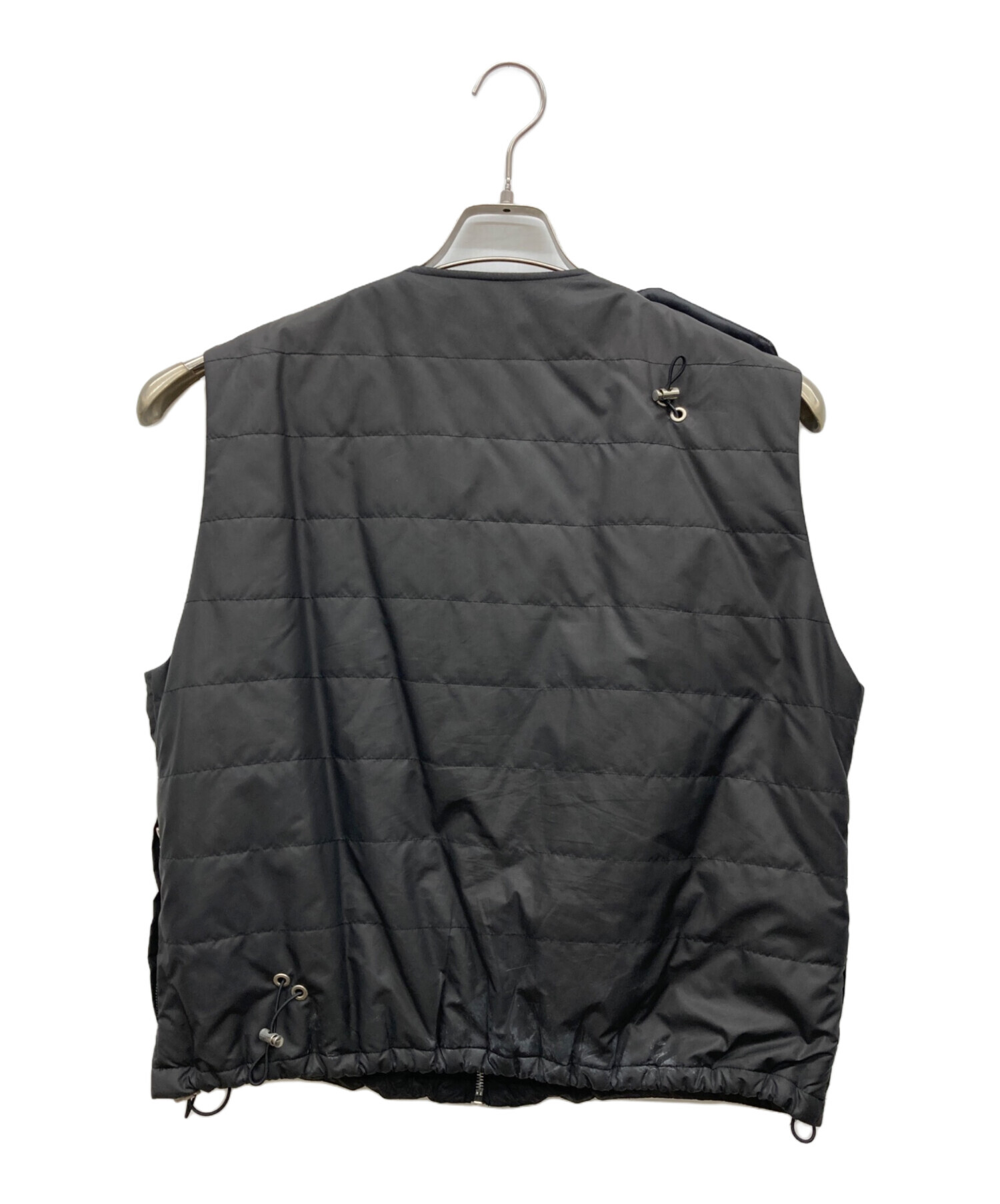 中古・古着通販】PARANOID (パラノイド) 中綿ナイロンベスト ブラック 
