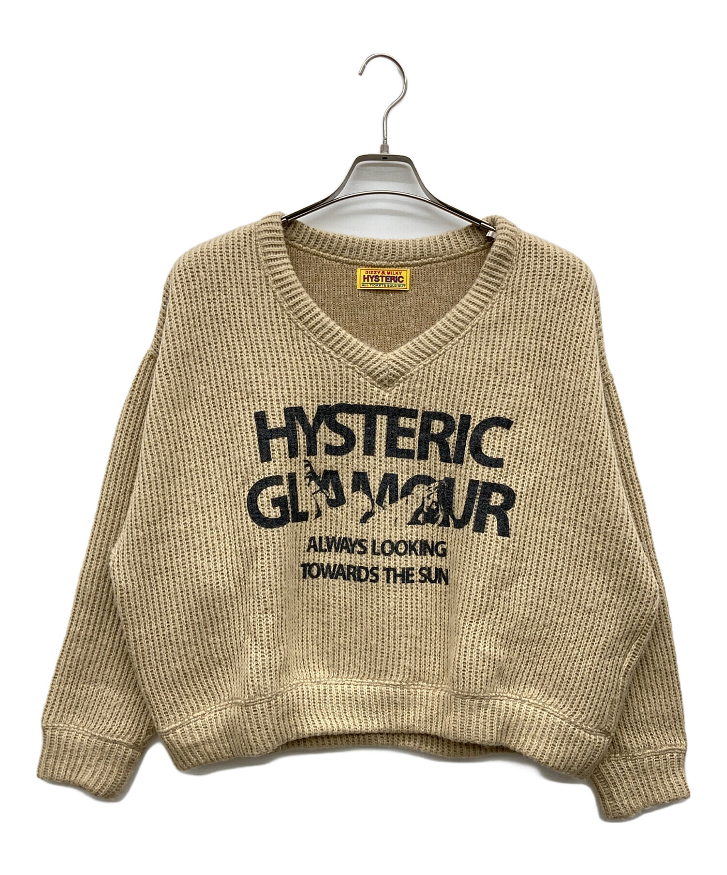 HYSTERIC GLAMOUR グラフィックトレーナー ベージュ 中古・古着通販】Hysteric Glamour (ヒステリックグラマー) LOOKING