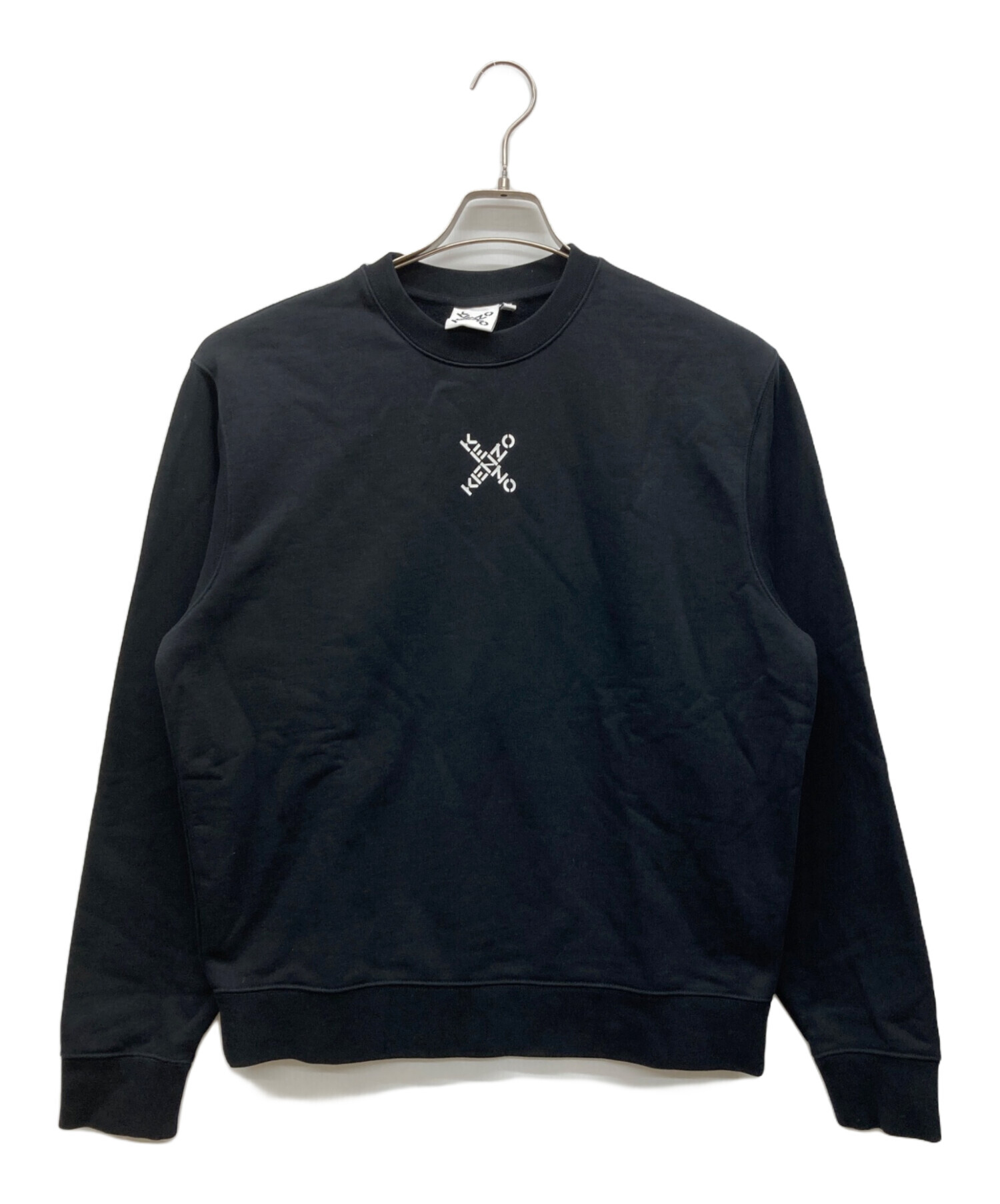 中古・古着通販】KENZO (ケンゾー) クロスロゴスウェット ブラック 