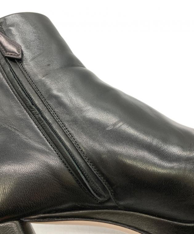 中古・古着通販】MIU MIU (ミュウミュウ) サイドジップブーツ ブラック