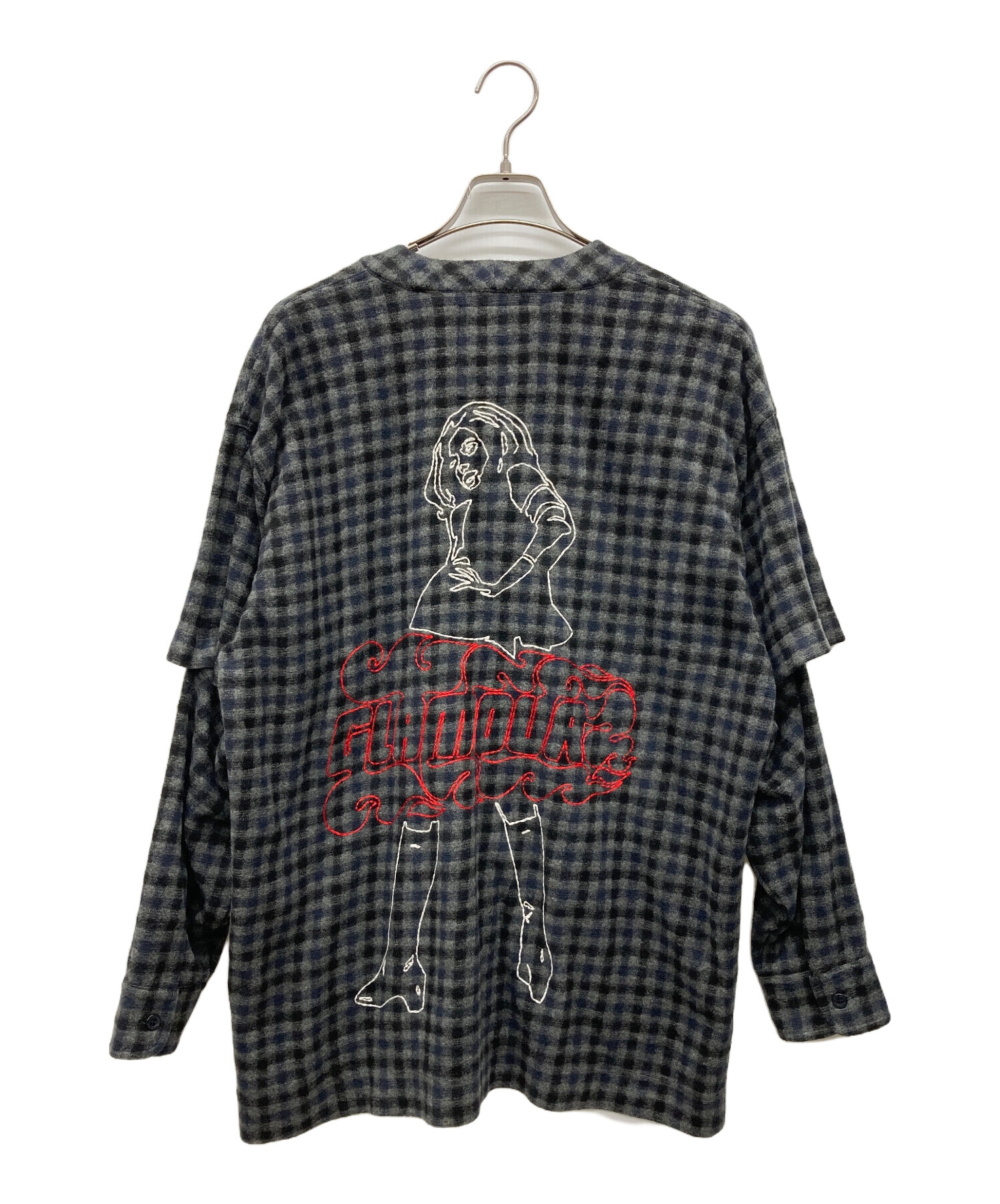 HYSTERIC グレー カーディガン L HYSTERIC GLAMOUR（ヒステリックグラマー）の「HYSTERIC IS READY編込