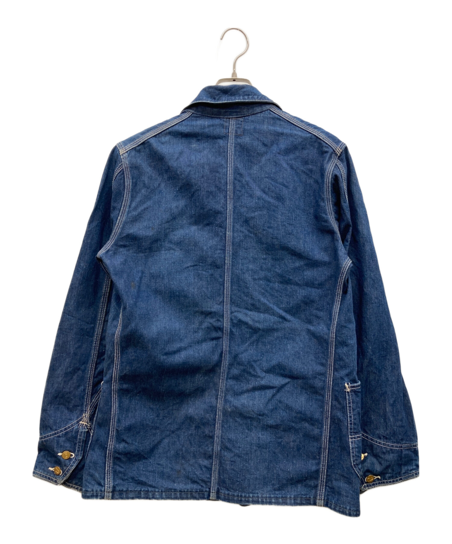 Lee デニムカバーオール インディゴ 中古・古着通販】LEE (リー) デニムカバーオール インディゴ サイズ