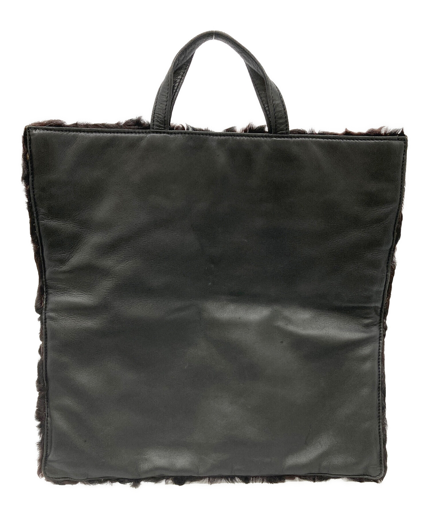 LOEWE ✨️ロエベ　リアルファー トートバッグ　ブラック 中古・古着通販】LOEWE (ロエベ) リアルファートートバッグ ブラウン