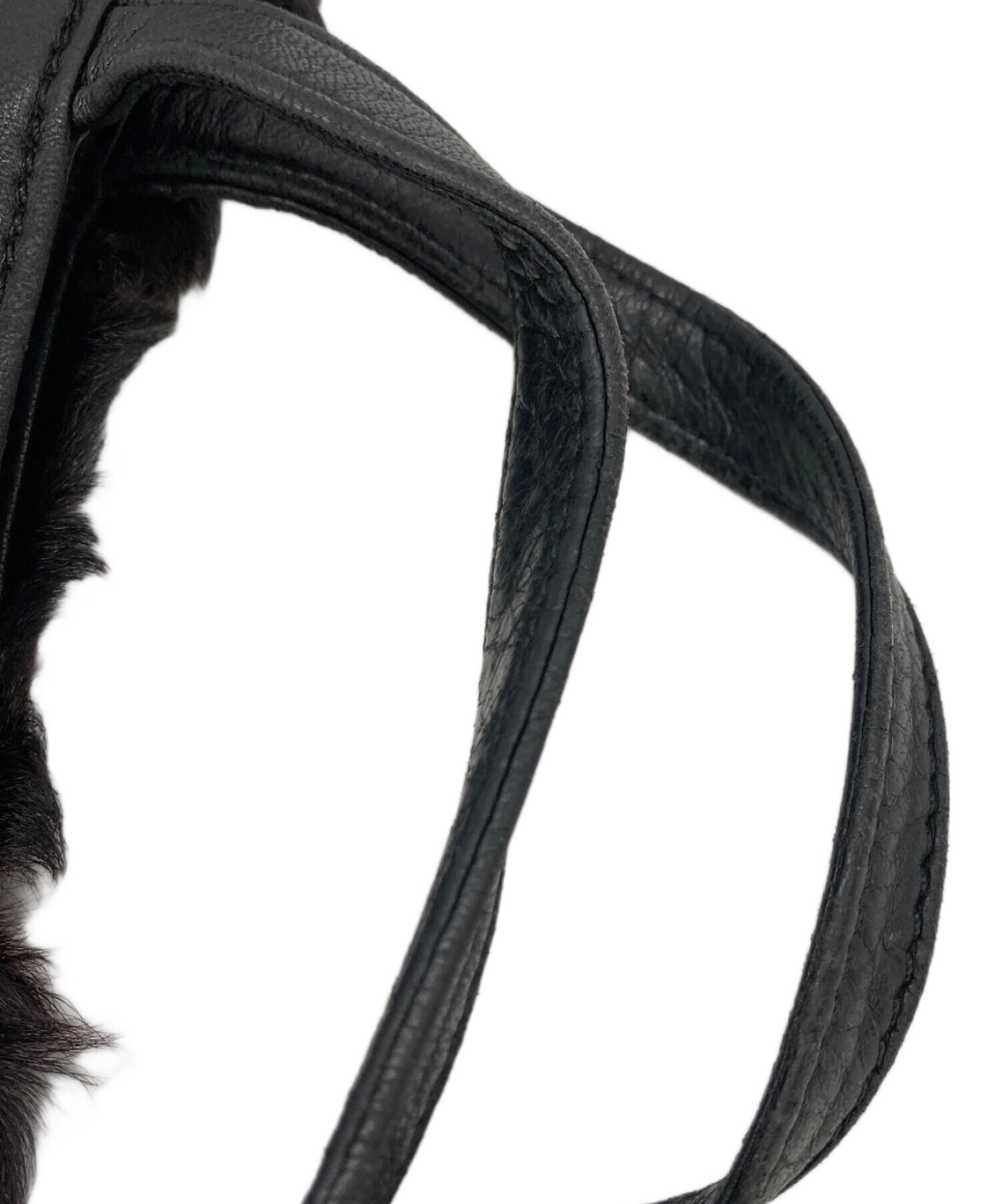 LOEWE ✨️ロエベ　リアルファー トートバッグ　ブラック 中古・古着通販】LOEWE (ロエベ) リアルファートートバッグ ブラウン
