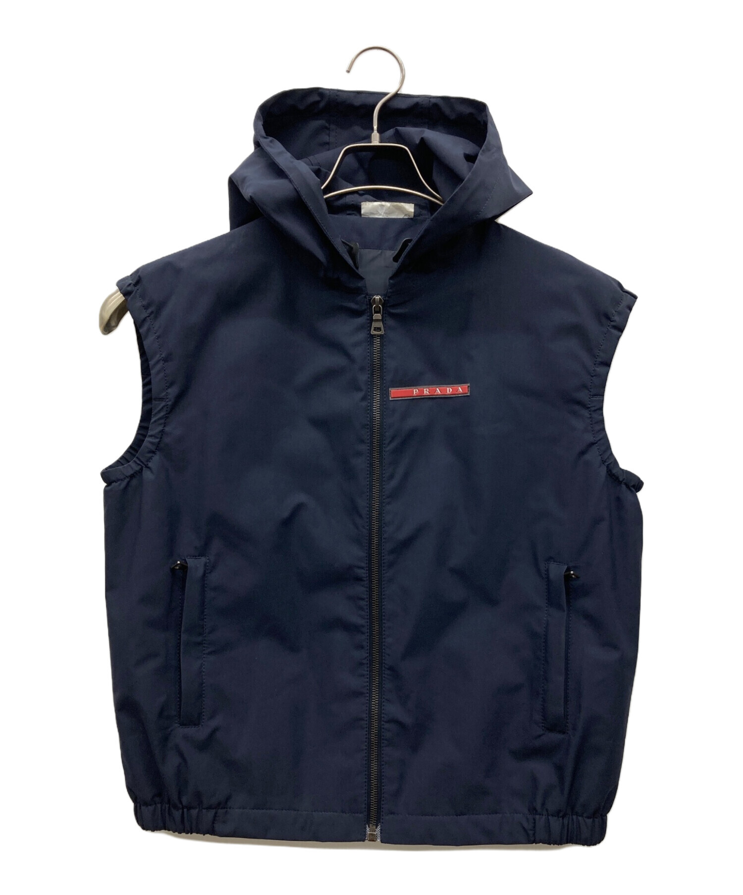 プラダ フーディナイロンジャケット　鑑定済 PRADA プラダ ナイロン ジャケット パーカー フード フーディ ブラック