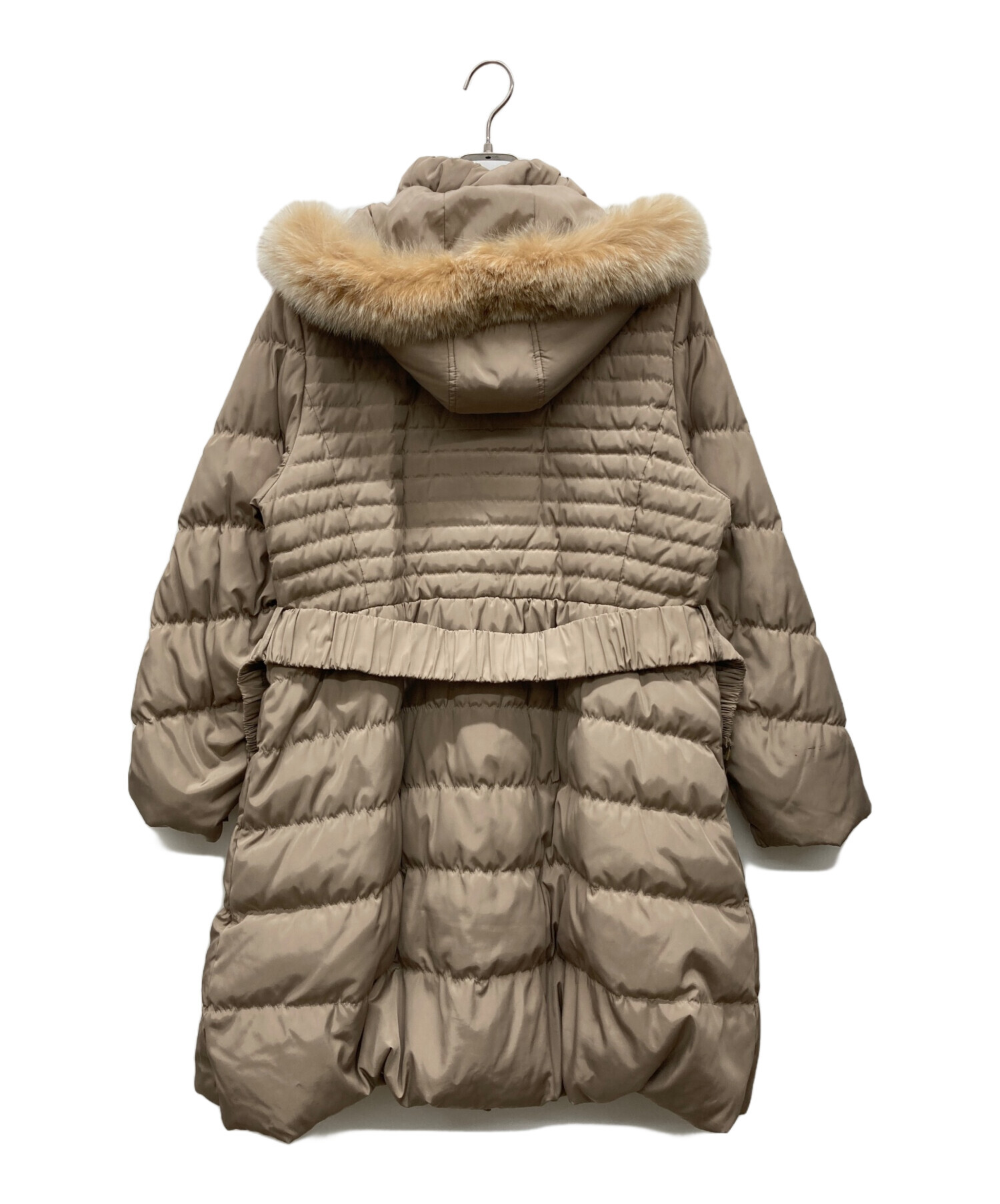 BALMAIN バルマン シルク BALMAIN（ダウンコート）のフリマアイテム一覧 9号 ファー付き ロング コート ジャケット・アウター