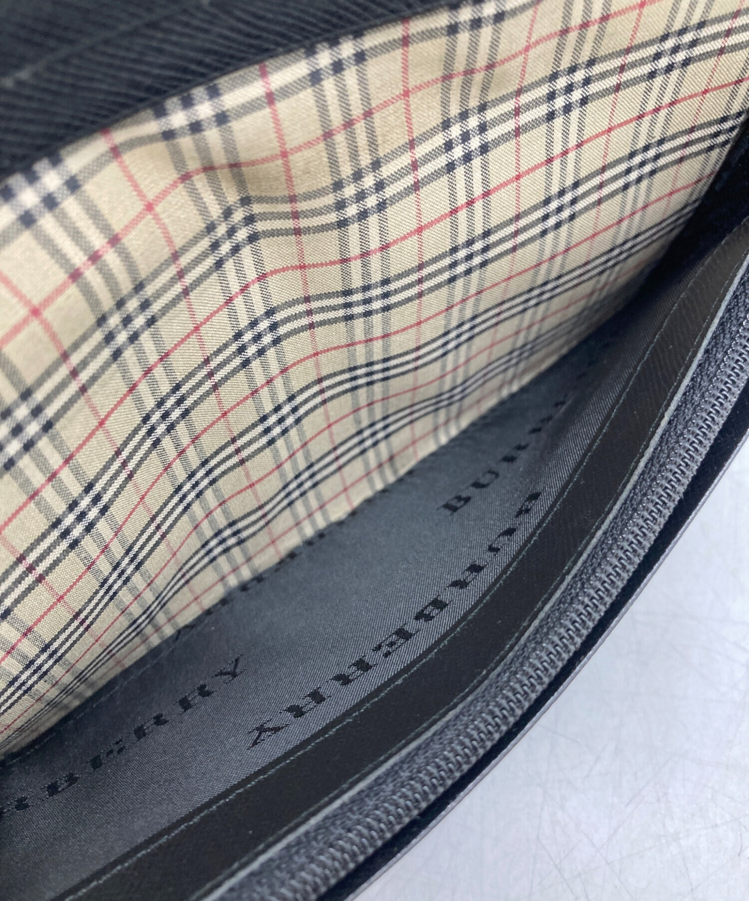 未使用 BURBERRY 長サイフ 中古・古着通販】BURBERRY (バーバリー) 長財布 ブラック｜ブランド