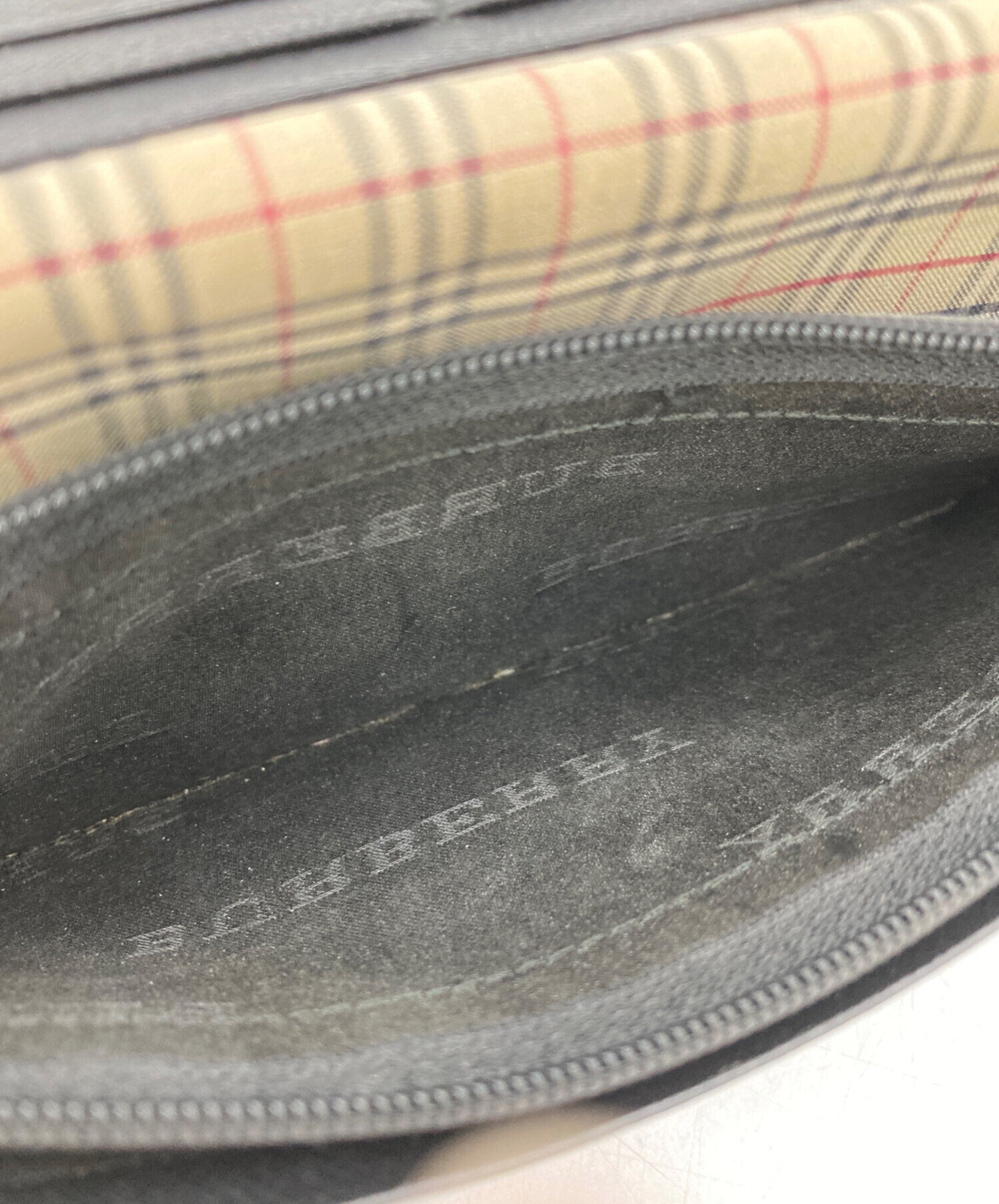 中古・古着通販】BURBERRY (バーバリー) 長財布 ブラック｜ブランド