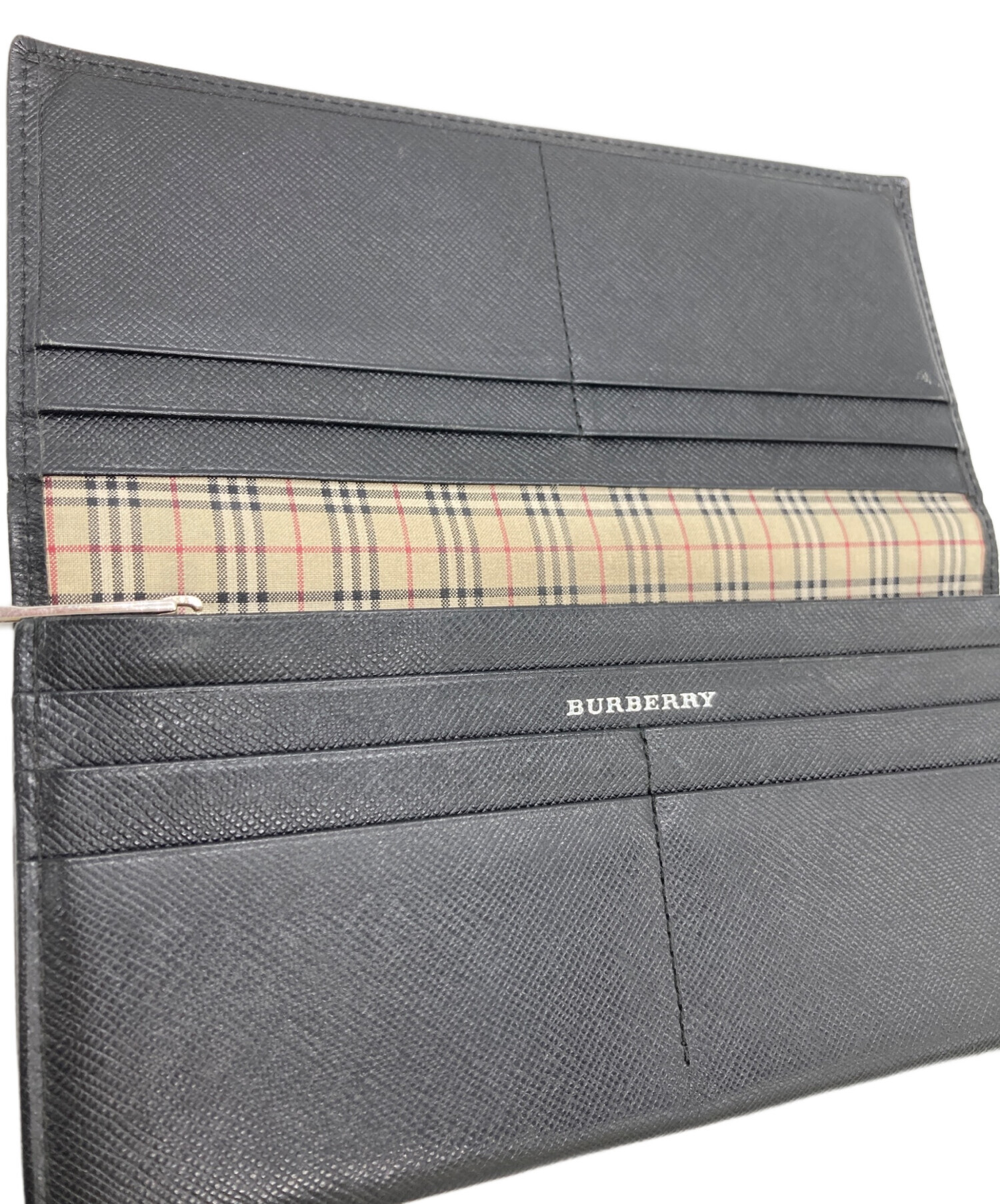 中古・古着通販】BURBERRY (バーバリー) 長財布 ブラック｜ブランド