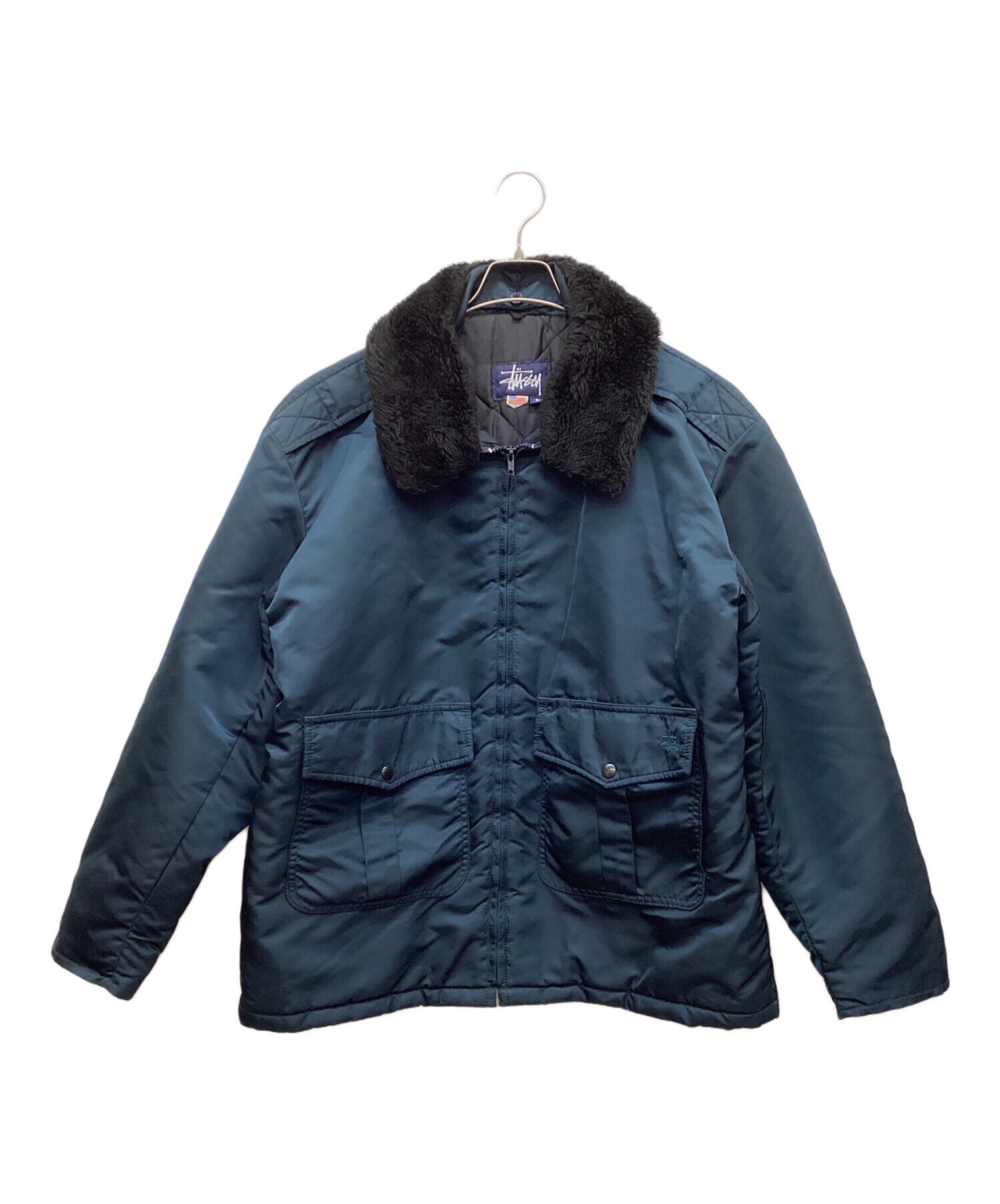 old stussy ネイビー フライトジャケット 中古・古着通販】stussy (ステューシー) フライトジャケット 紺タグ