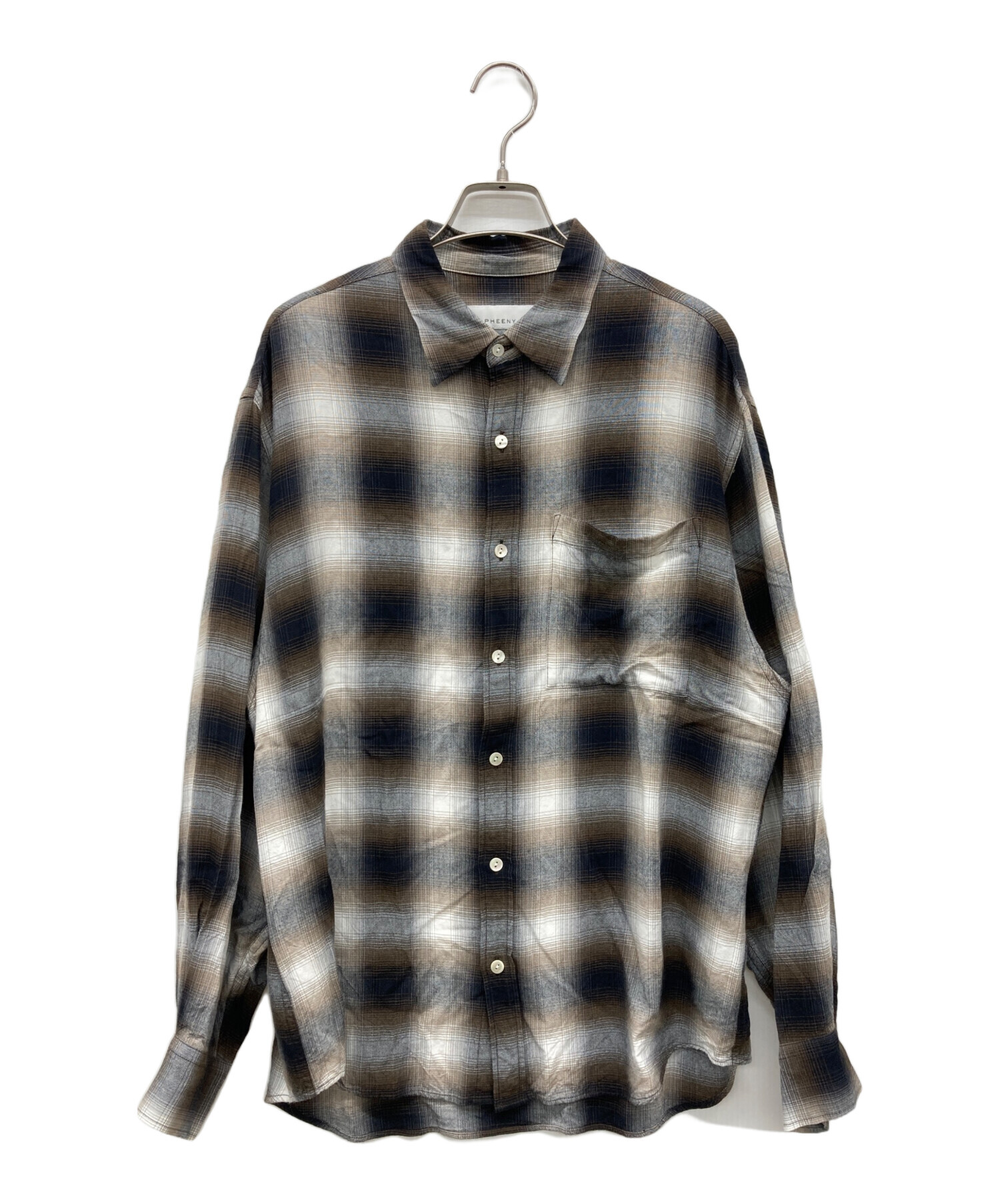 中古・古着通販】PHEENY (フィーニー) レーヨンオンブレチェックシャツ
