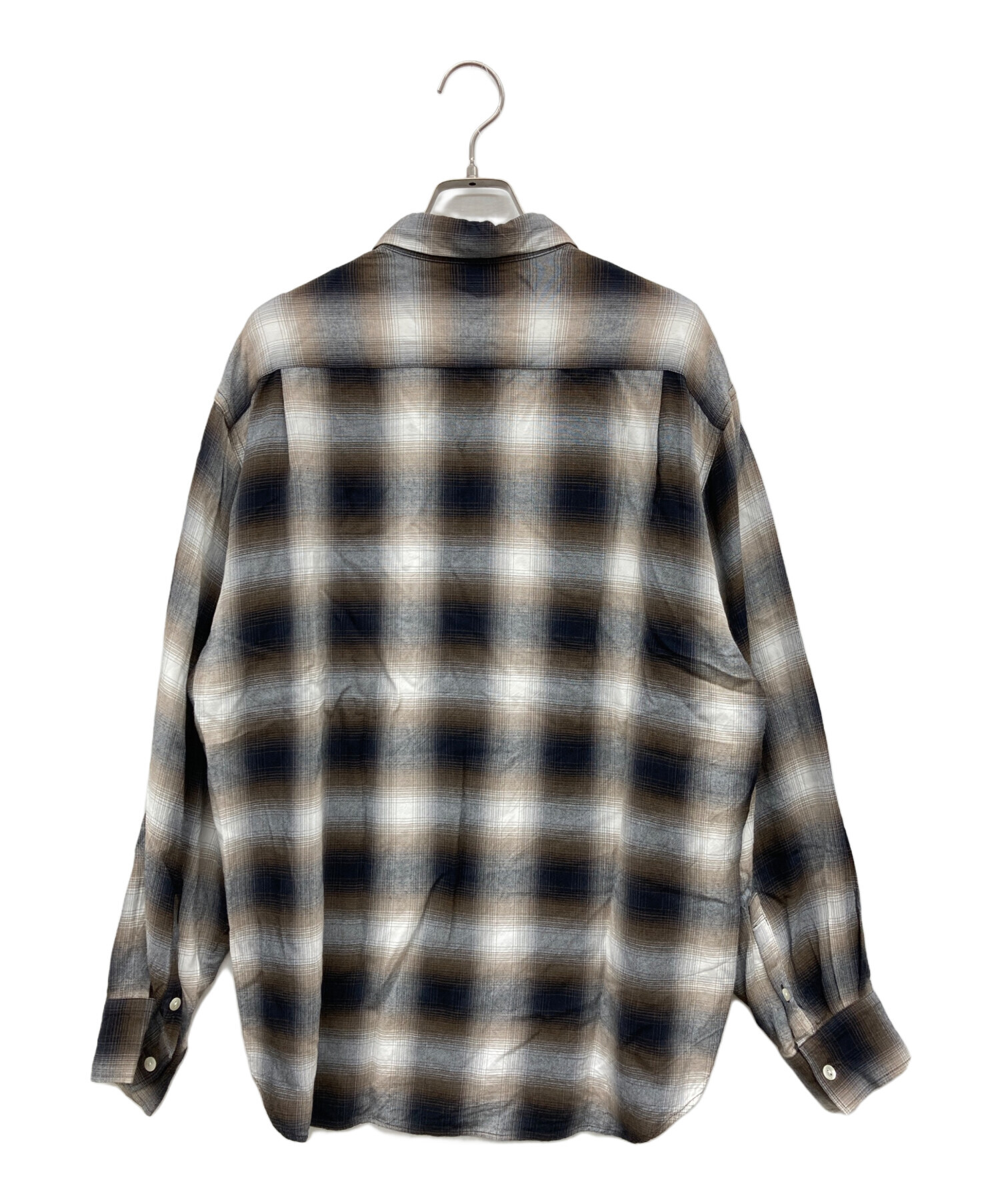 PHEENY - pheeny フィーニー  2020ss ジャケット ブラウン　オンブレチェック 中古・古着通販】PHEENY (フィーニー) レーヨンオンブレチェックシャツ