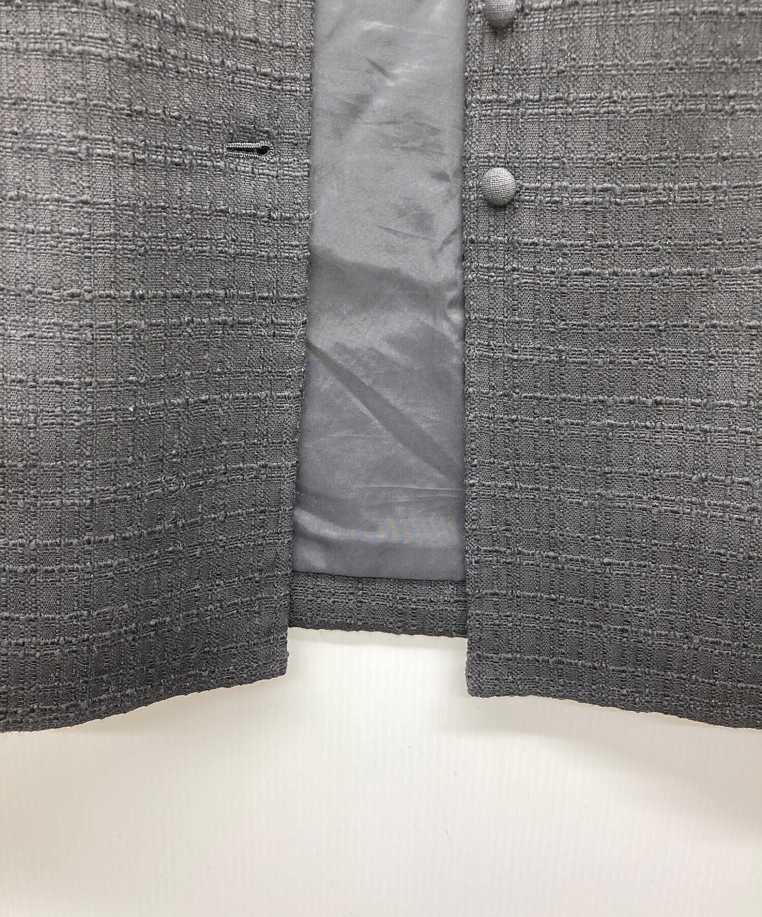 中古・古着通販】Rene (ルネ) ツイードワンピース ブラック サイズ:36