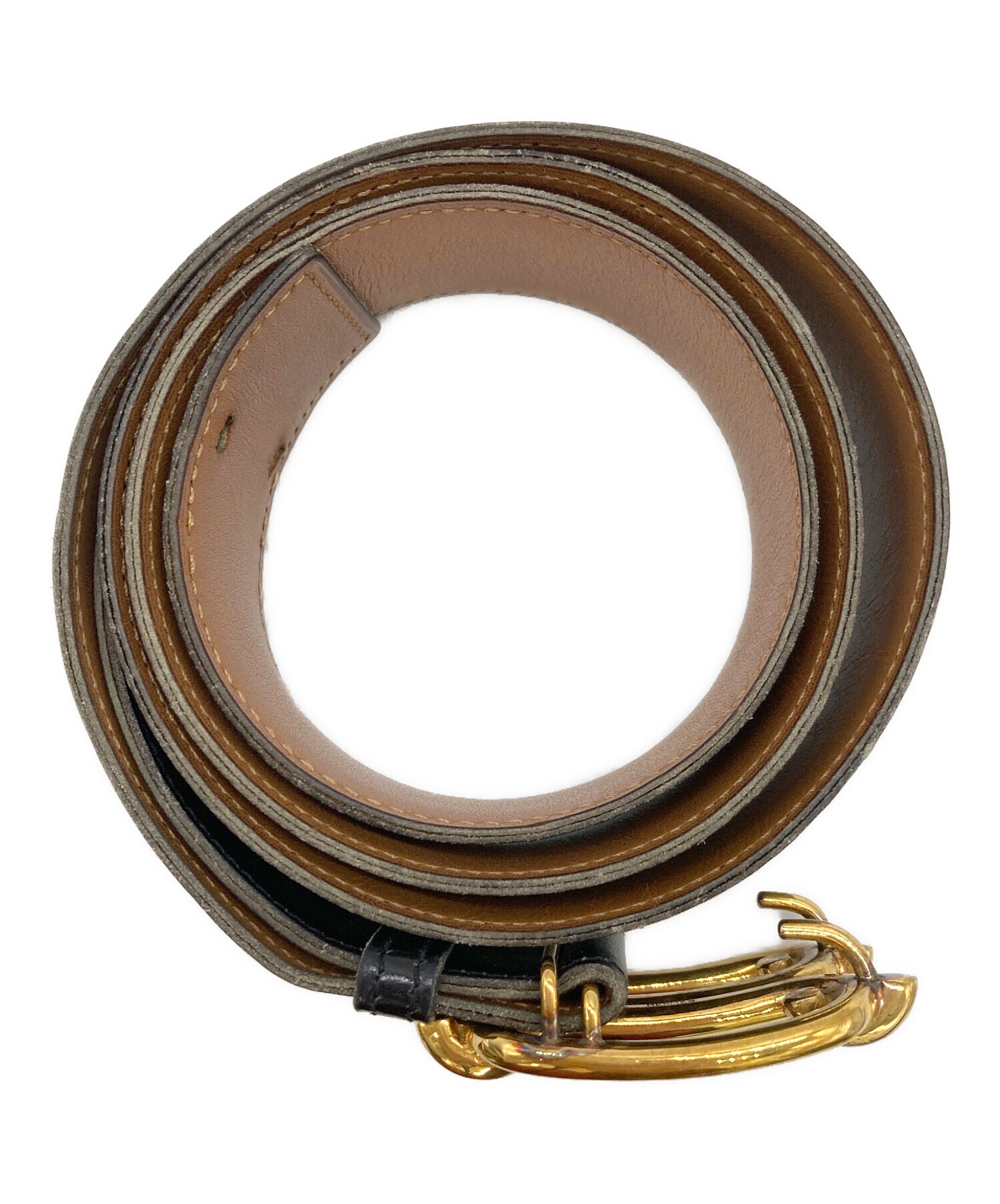 中古・古着通販】HERMES (エルメス) Hロゴレザーベルト ブラック